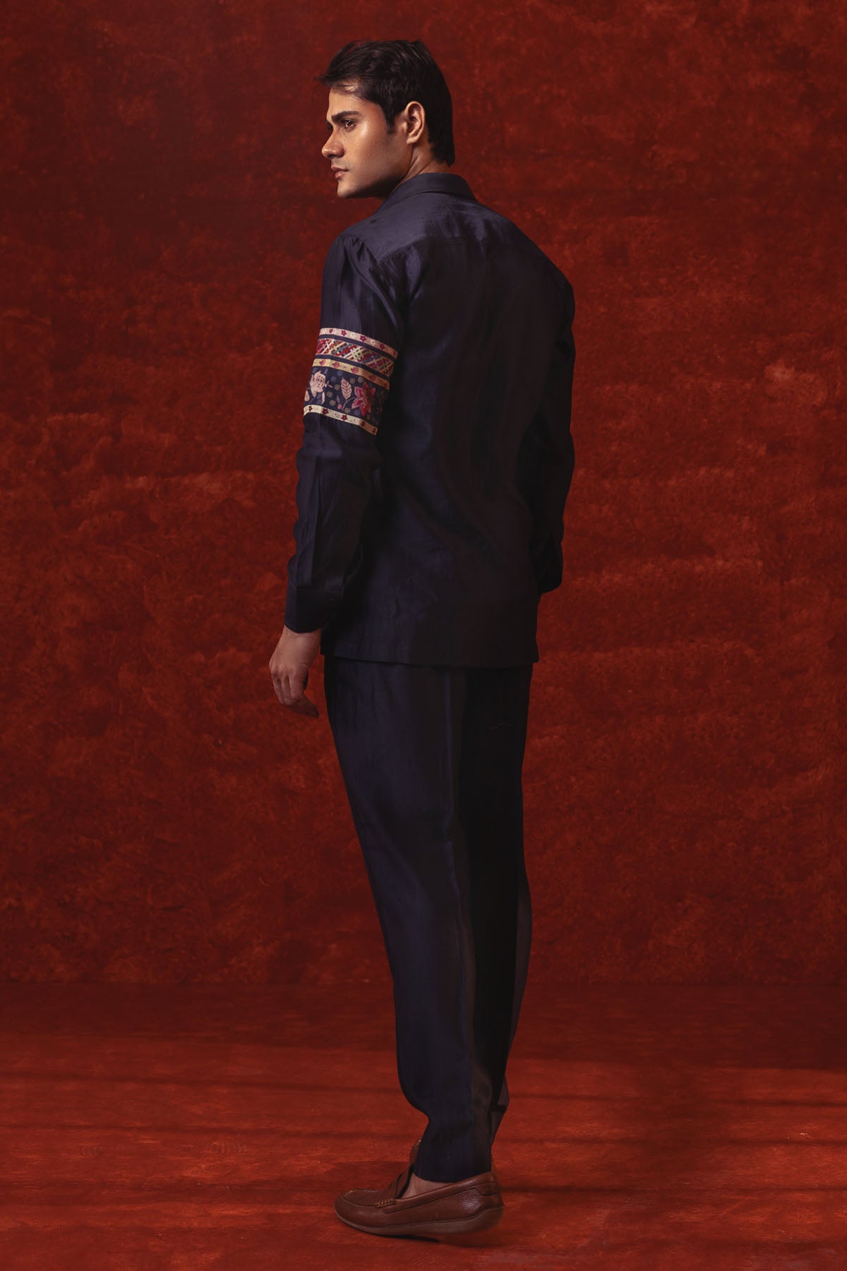 Blue Silk Chanderi Co-ord Set