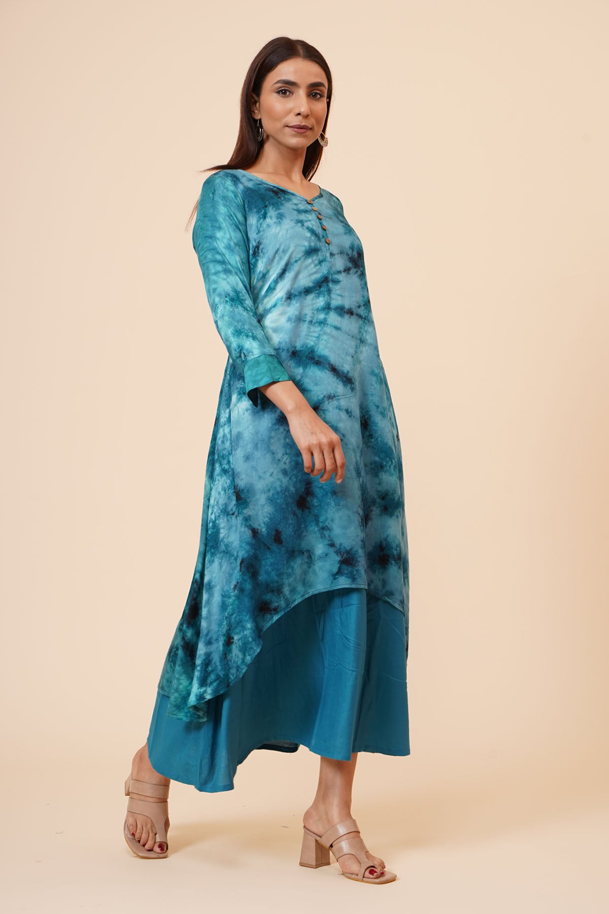Blue Tie Dye Kurti