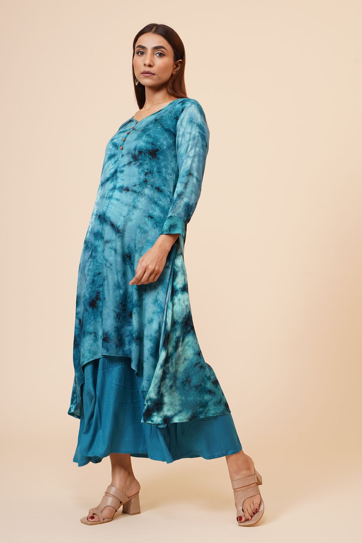 Blue Tie Dye Kurti