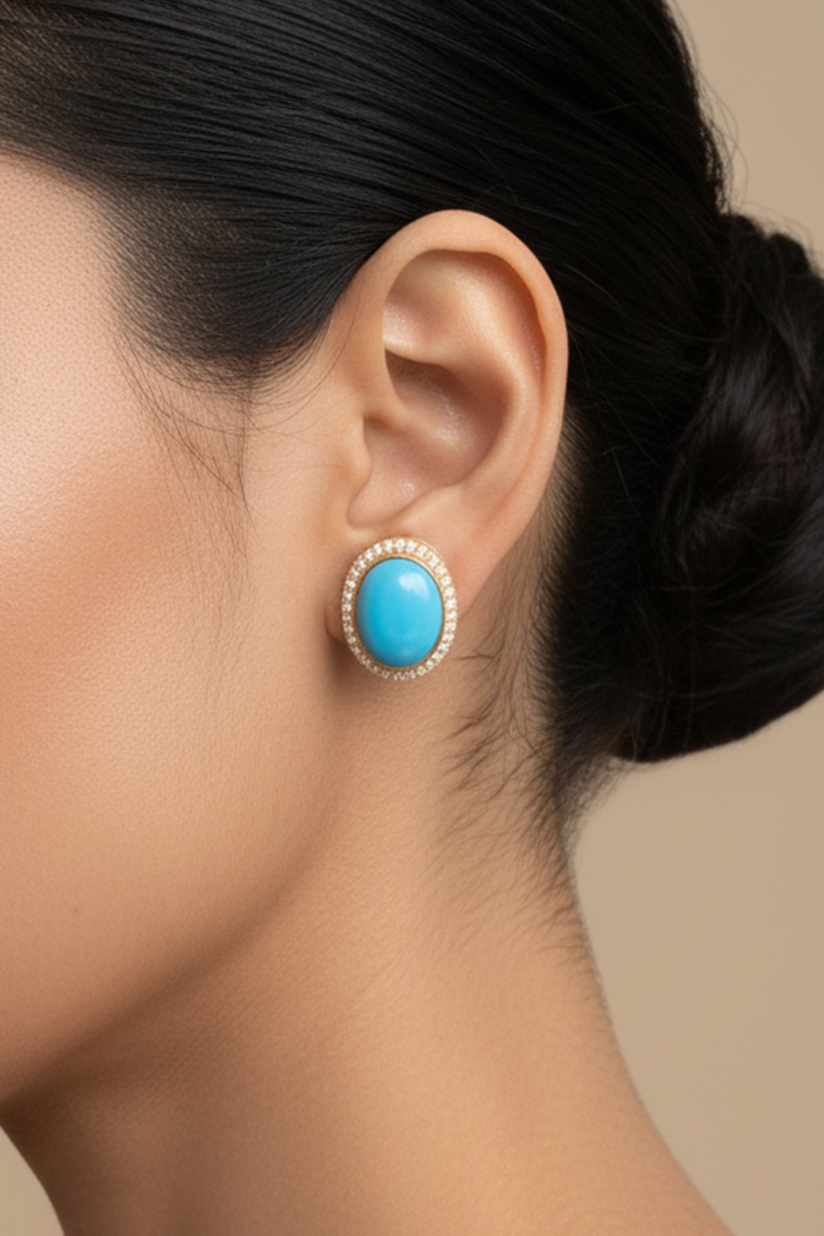 Buy Blue 925 Silver Oval Earring Set for women by Sica online available at scrollnshops