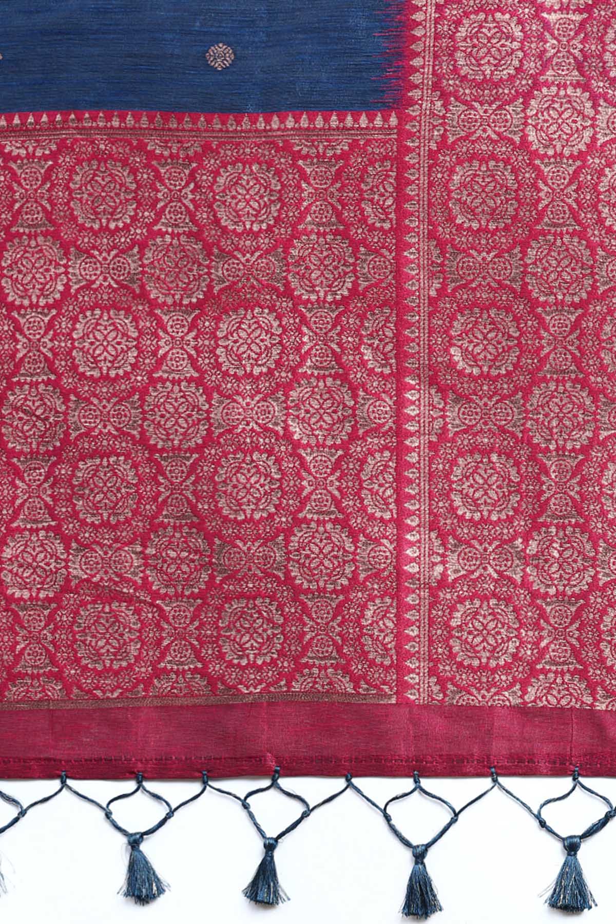 Blue Banarasi Silk Zari Saree