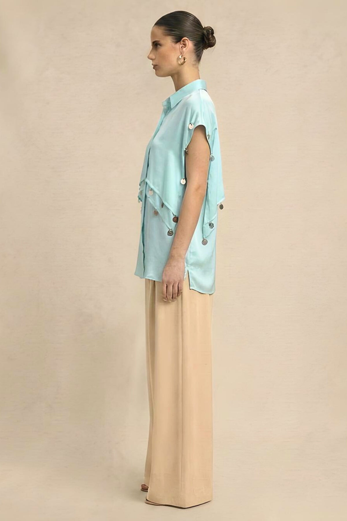 Blue Bemberg Coin Flap Shirt