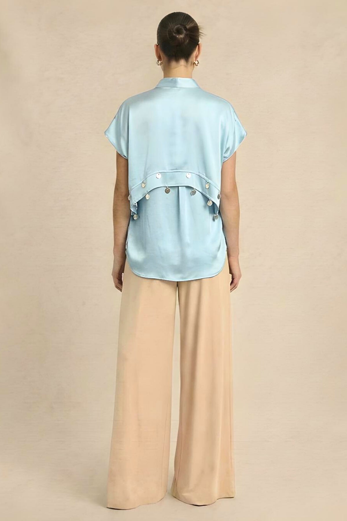 Blue Bemberg Coin Flap Shirt