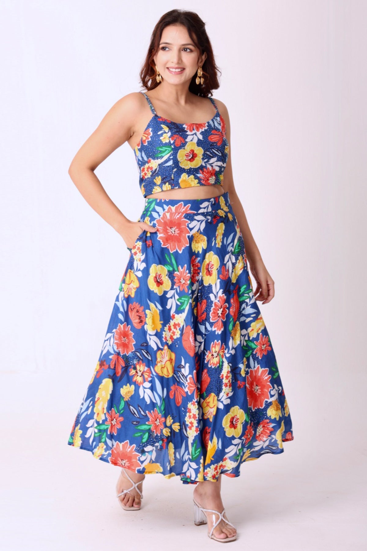 Buy Blue Bold Tubelight Co-ord Set for women by Namita Sharma Designer online available at scrollnshops