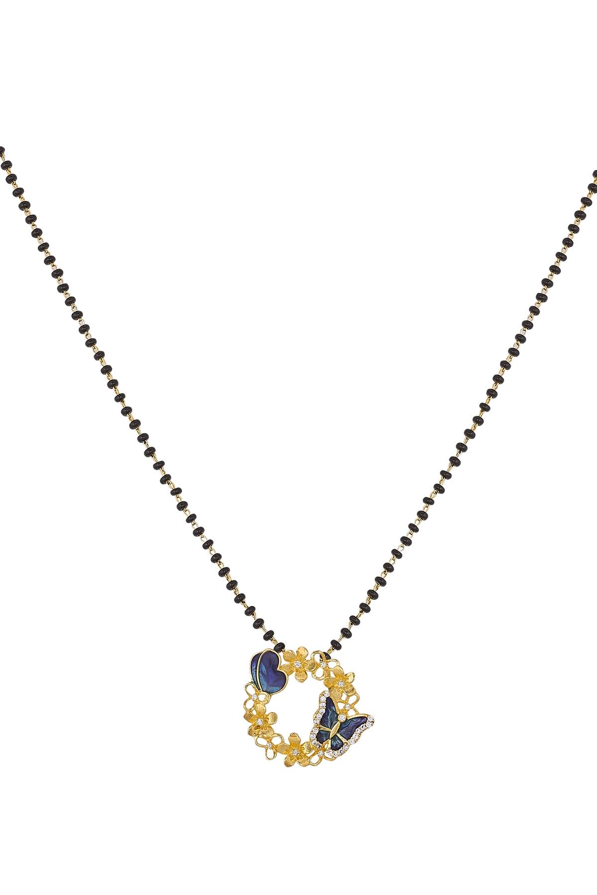 Blue Butterfly Ring Mangalsutra