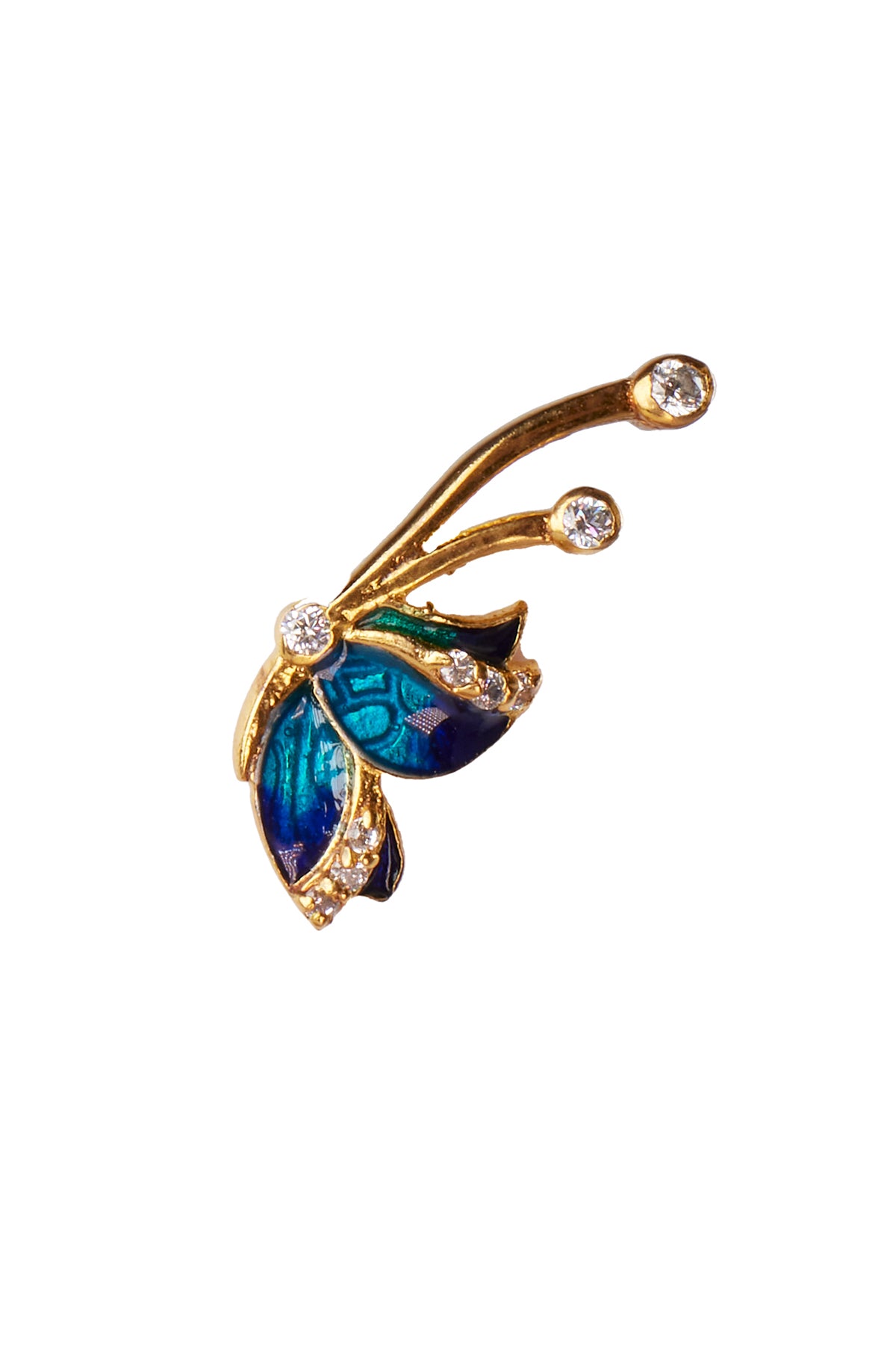 Blue Butterfly Stud Earrings