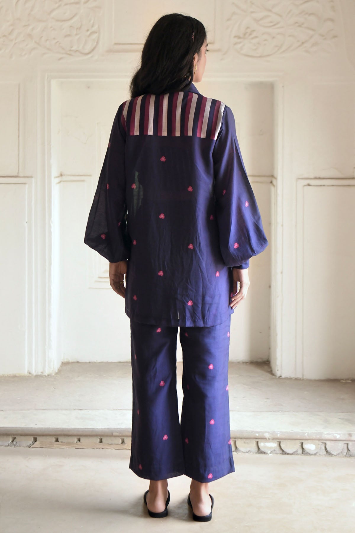 Blue Chanderi Silk Co-ord Set