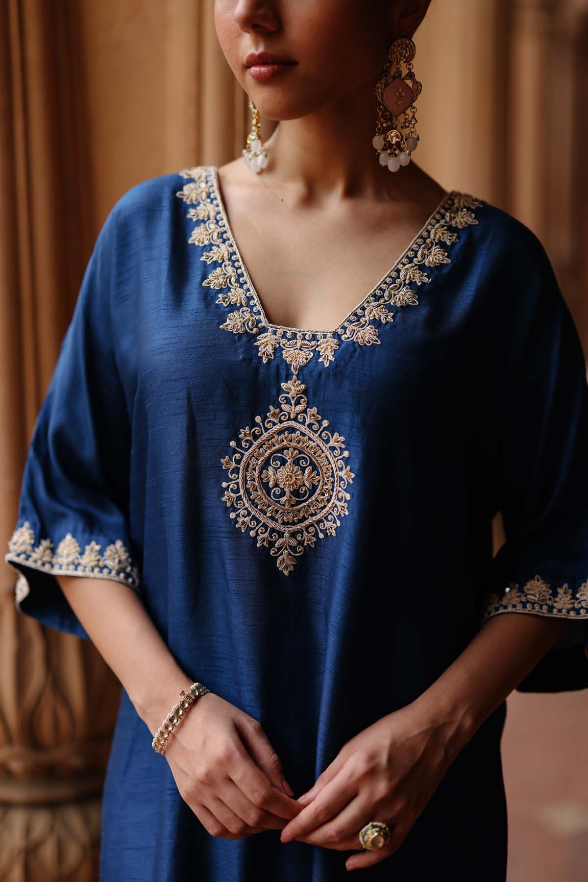 Blue Dori Embroidery Kurta Set