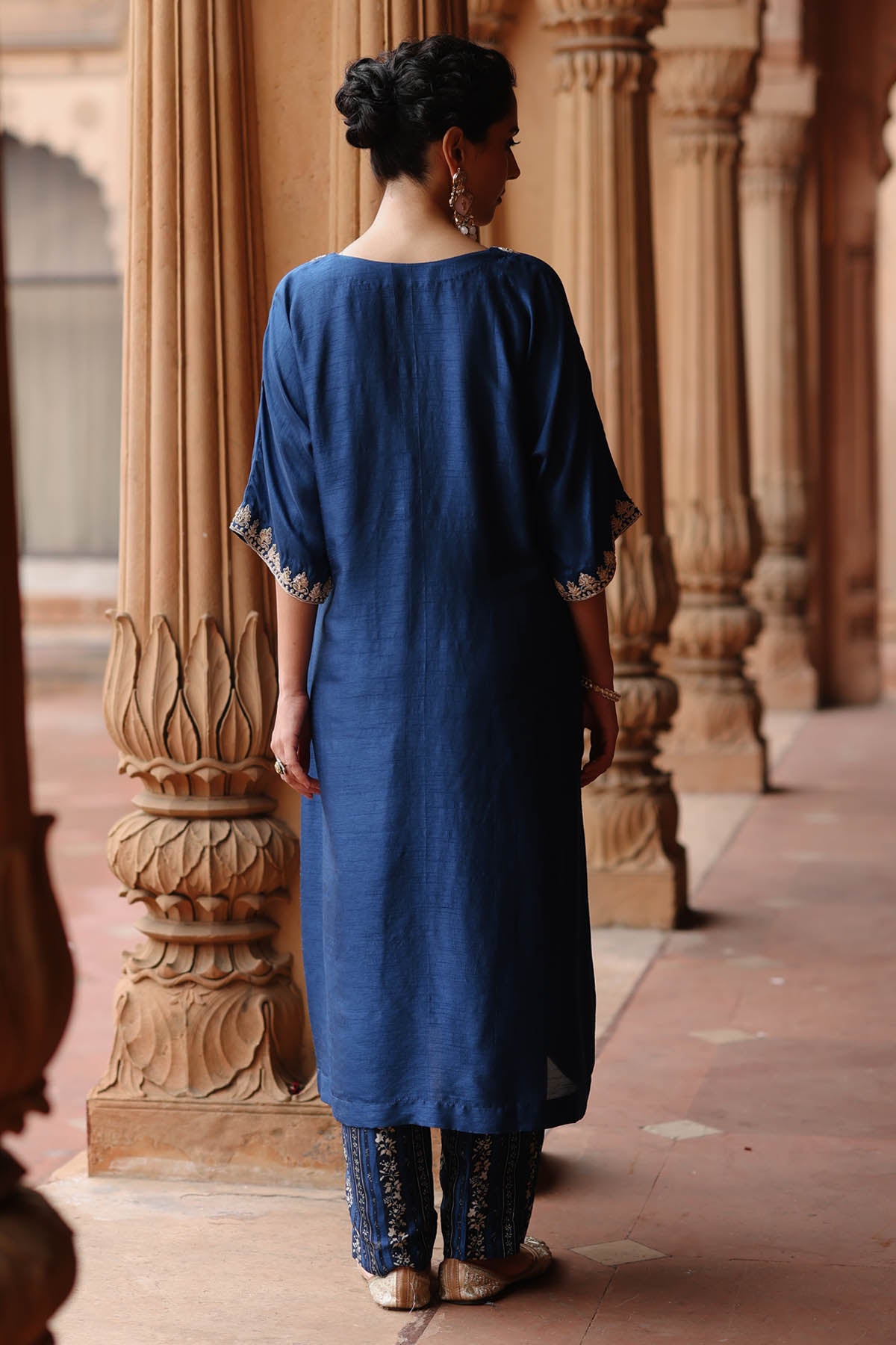 Blue Dori Embroidery Kurta Set