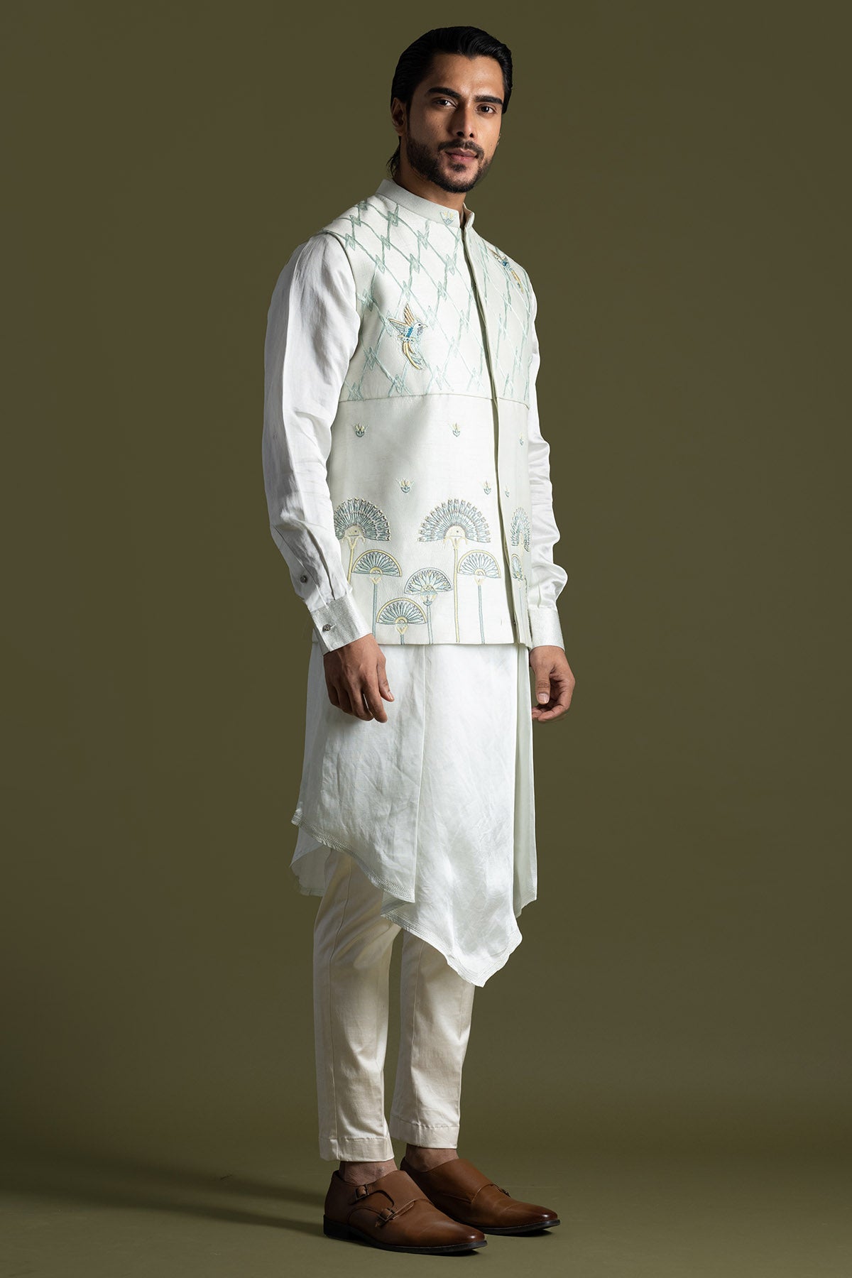 Blue Double Panel Bundi Jacket