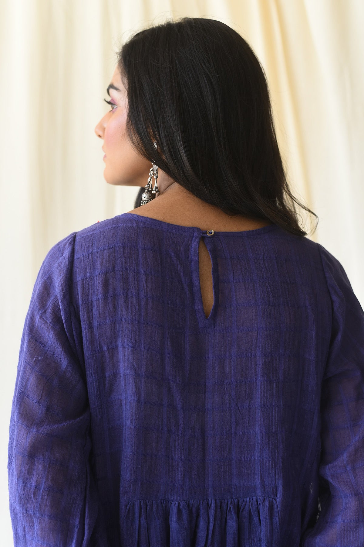 Blue Floral Cutwork Kurta Set