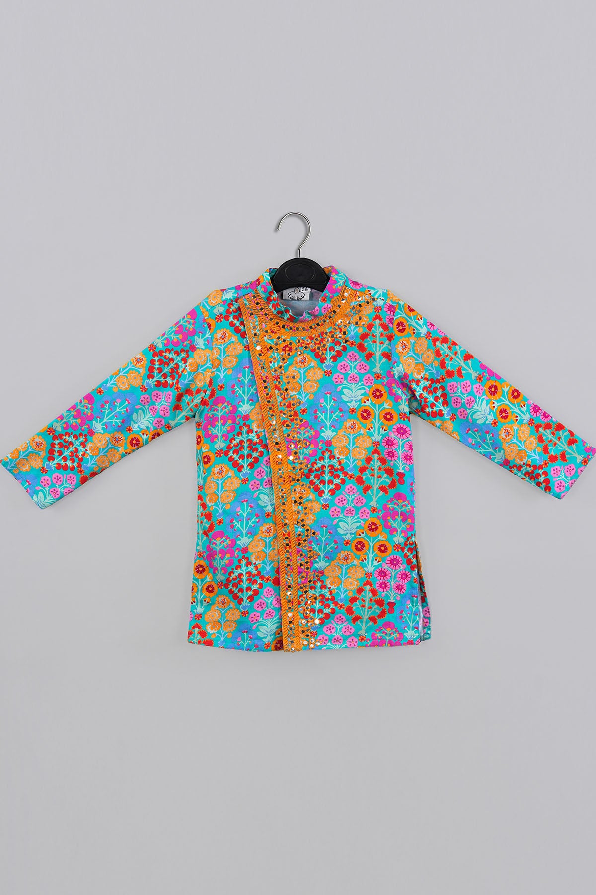 Blue Floral Print Kurta & Pants