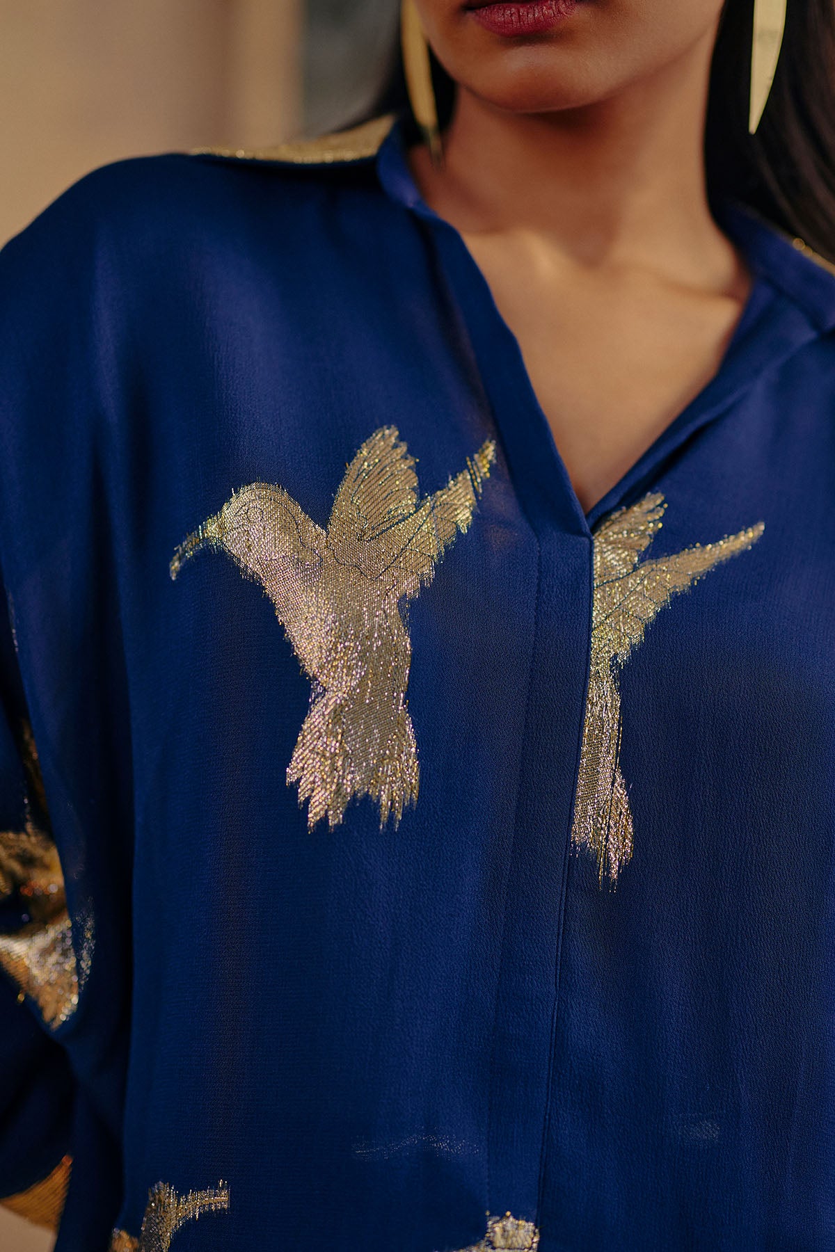 Blue Fluid Motifs Co-ord Set