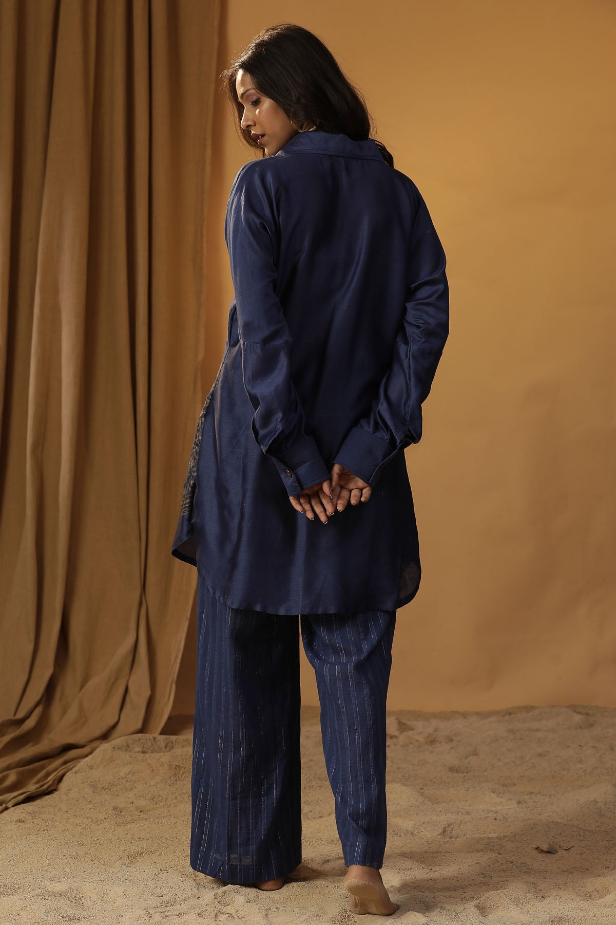 Blue Foil Painted Co-ord Set