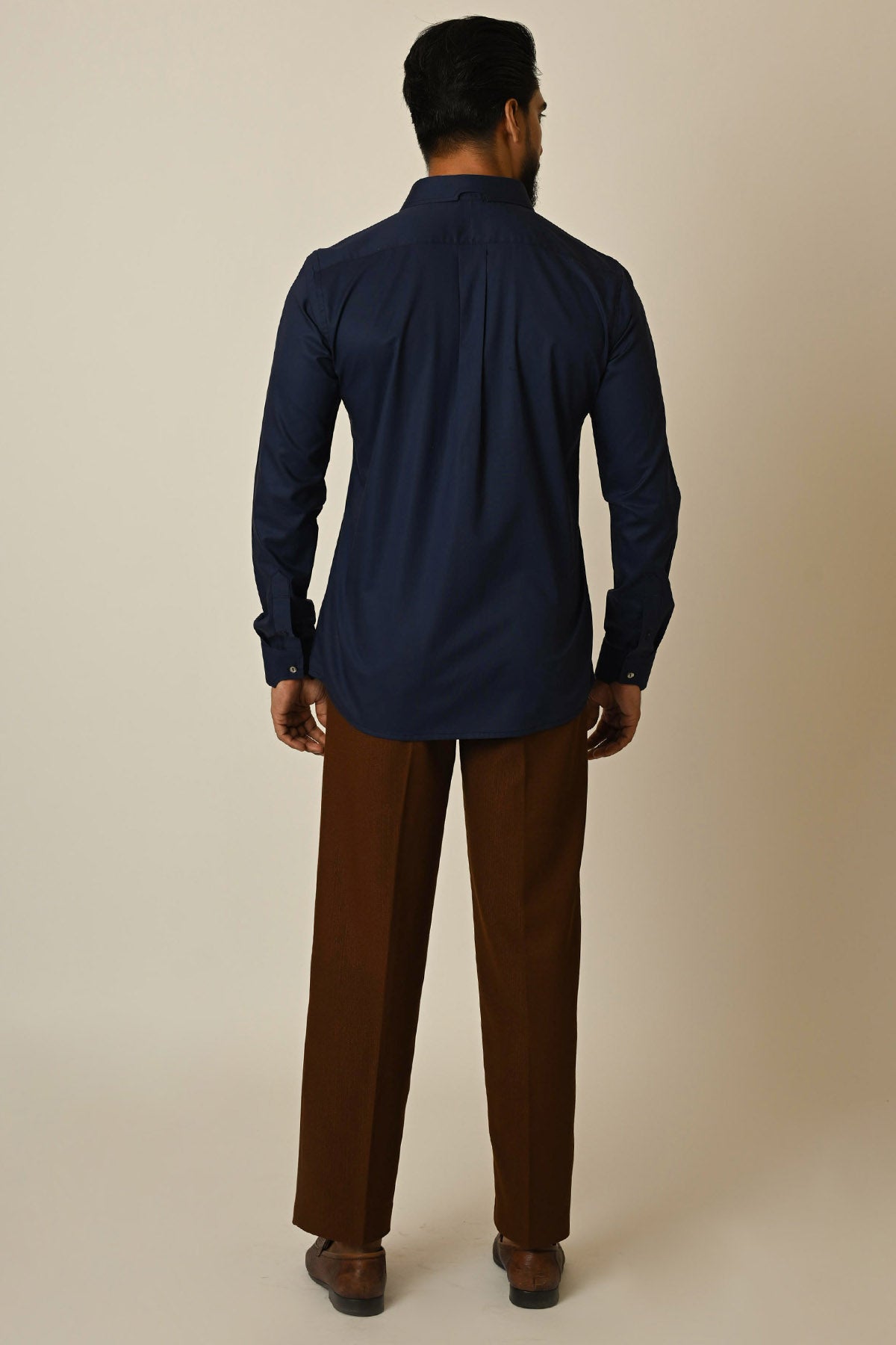 Blue Giza Cotton Pintuck Shirt