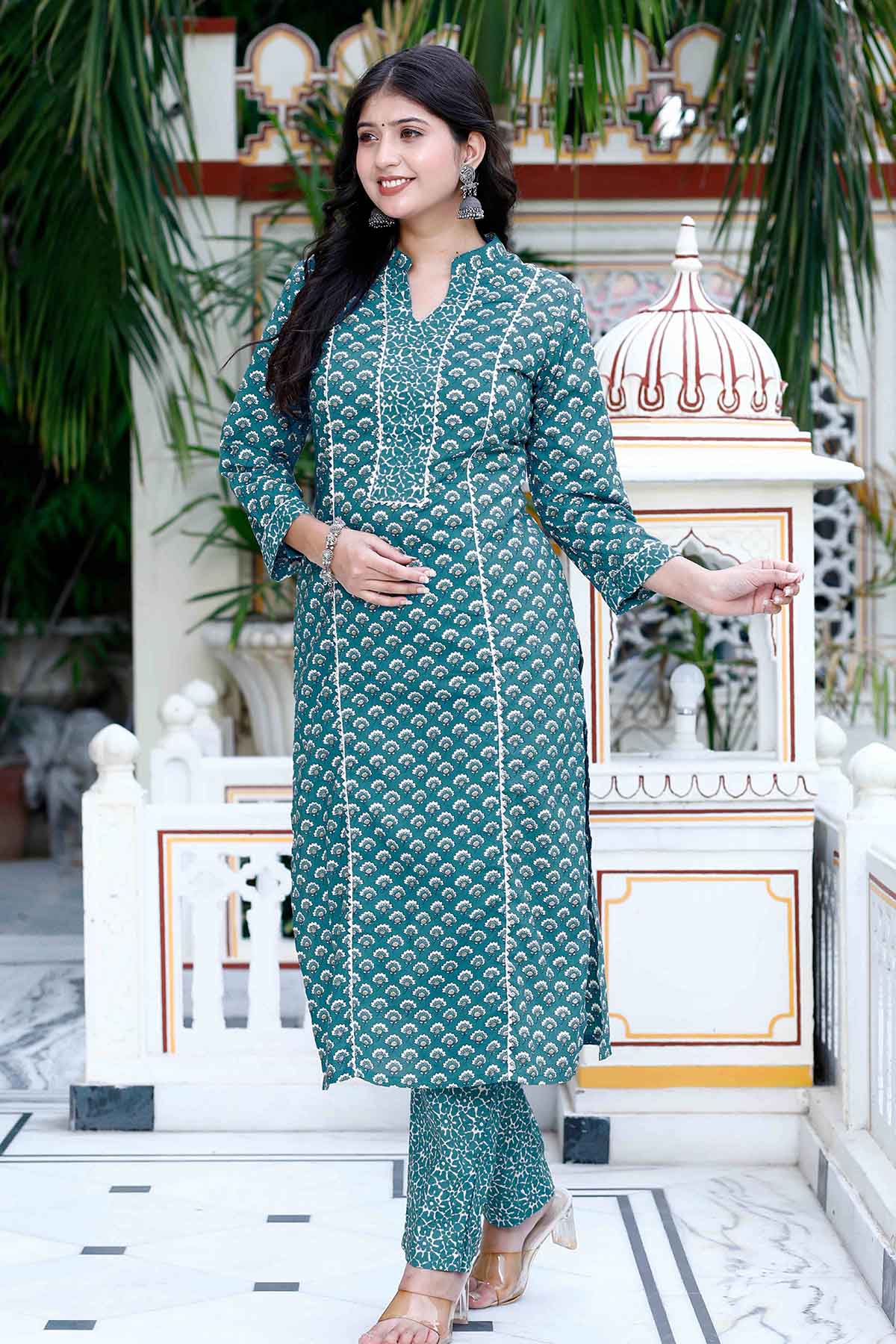 Blue Gota Patti Kurta & Palazzo