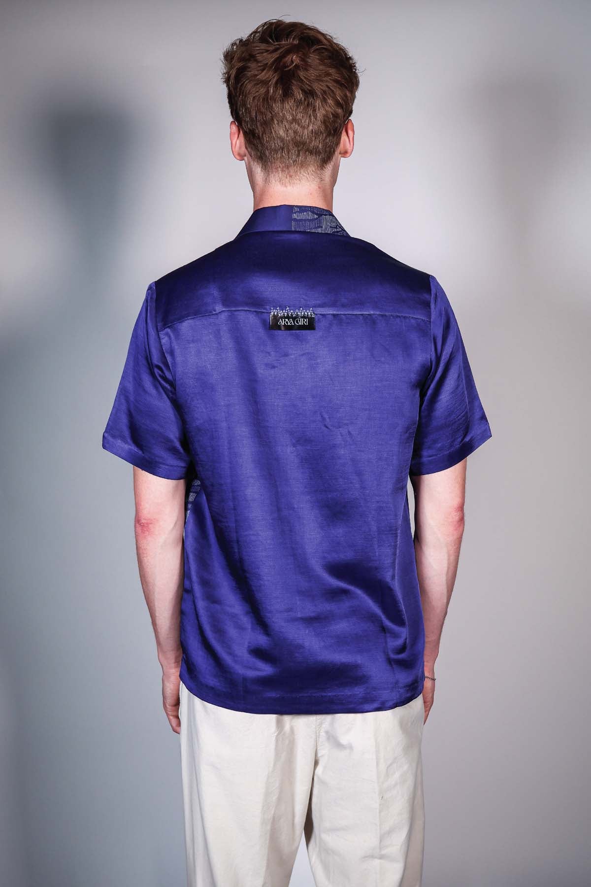 Blue Hand Embroidered Shirt