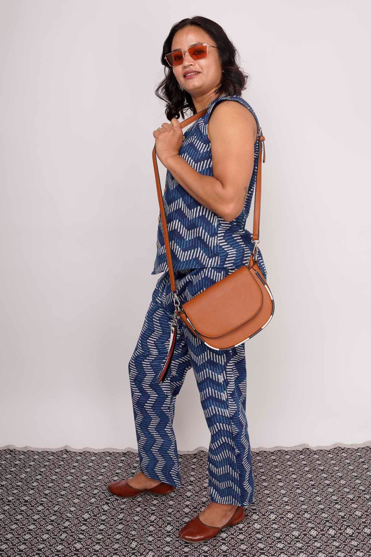 Blue Handblock Print Co-ord Set