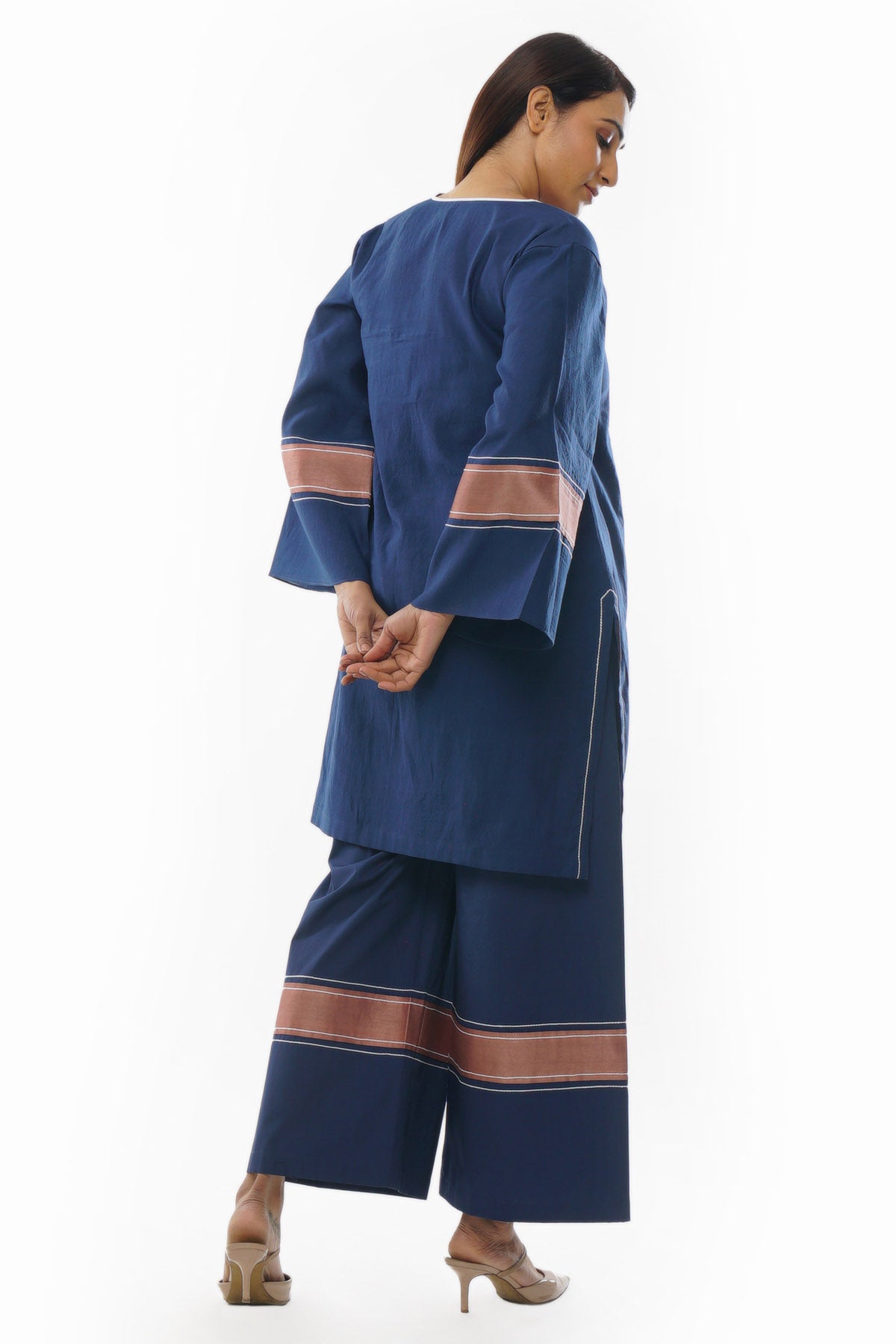 Blue Handwoven Cotton Co-ord Set