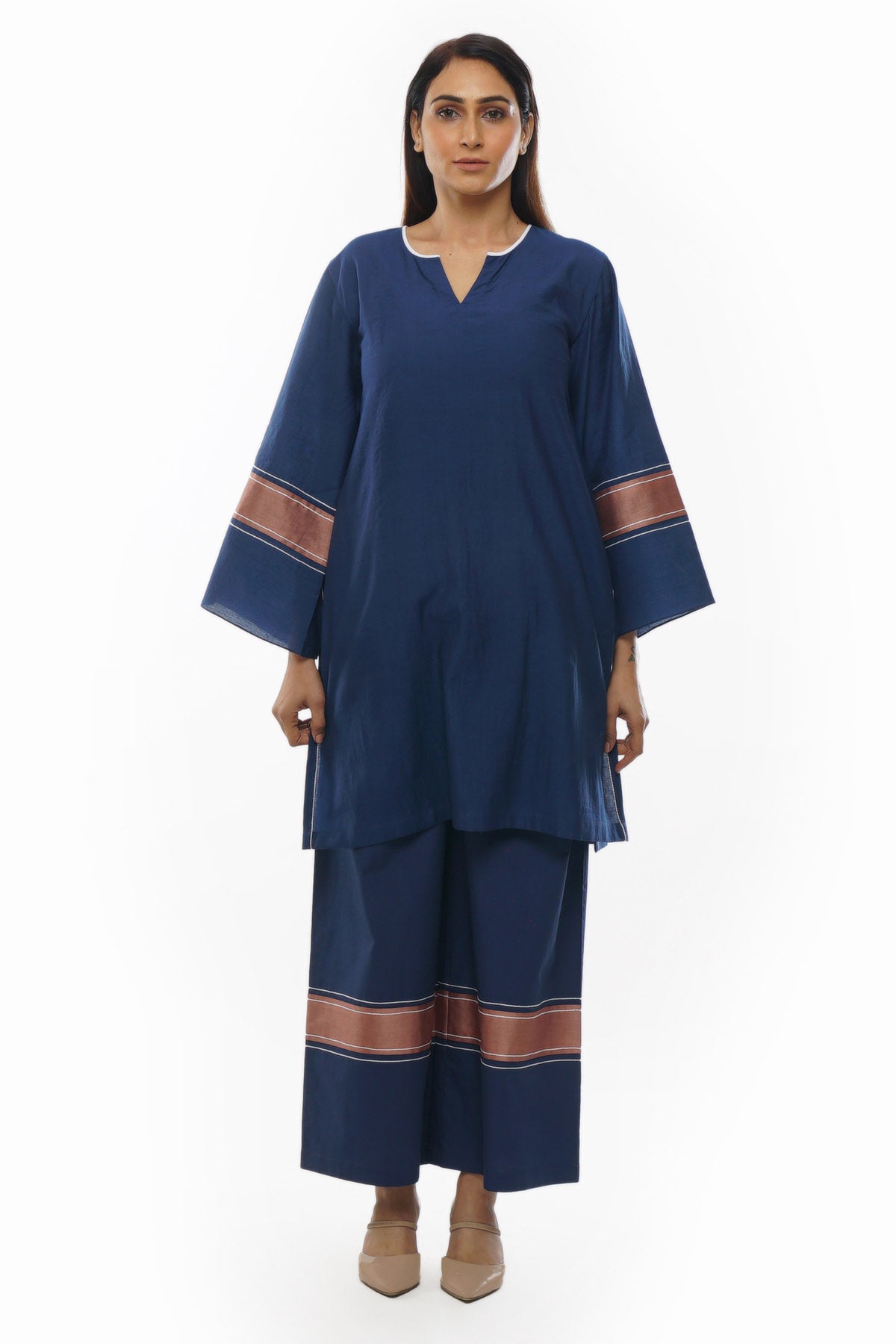 Blue Handwoven Cotton Co-ord Set