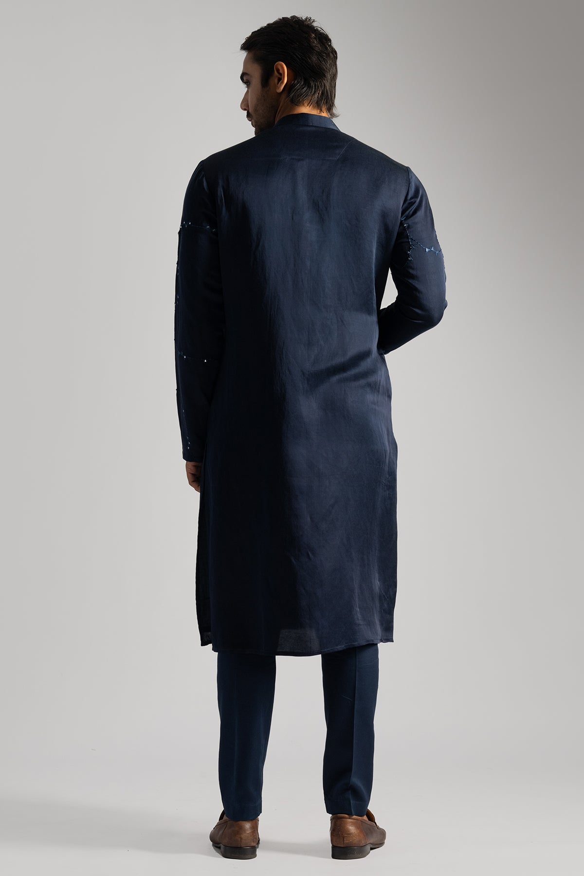 Blue Mirror Work Kurta & Pants