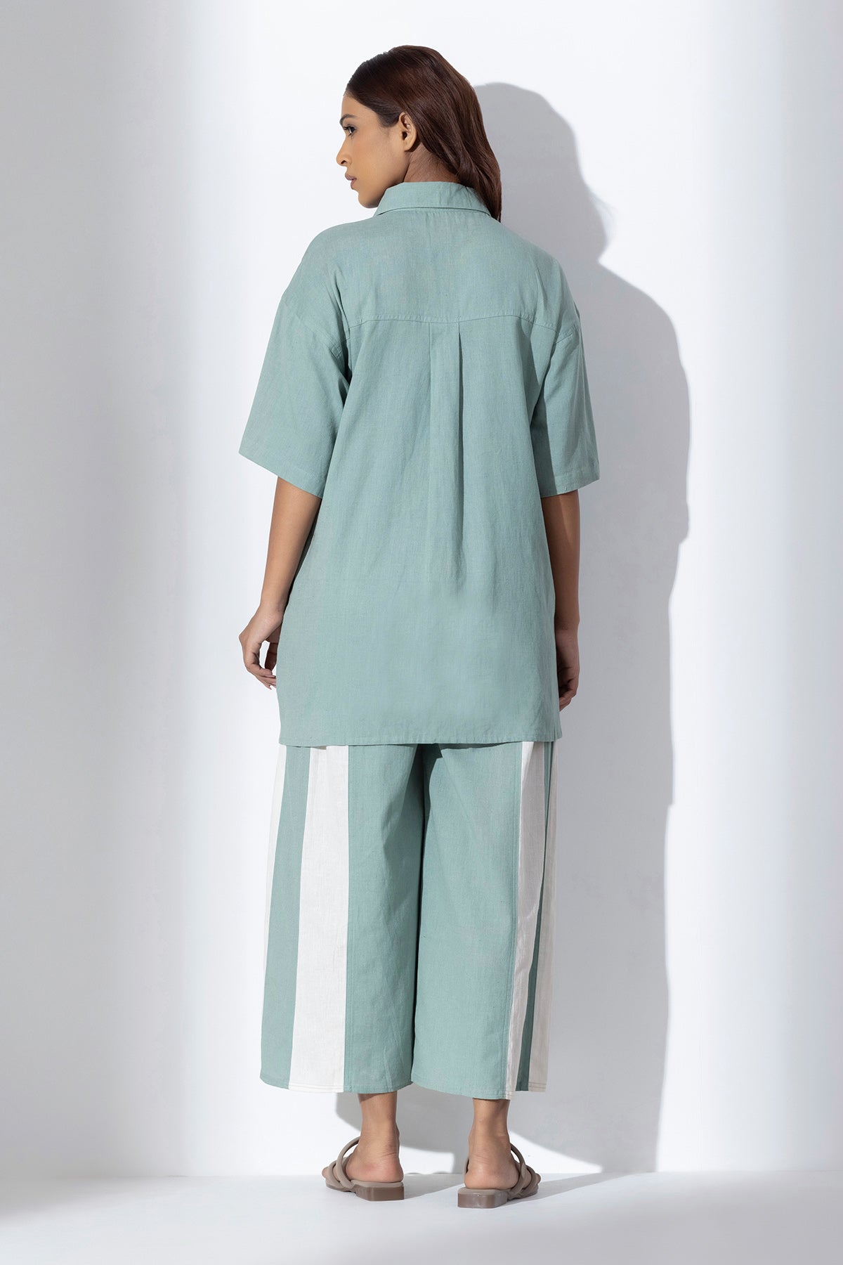 Blue Oversized Shirt & Pants