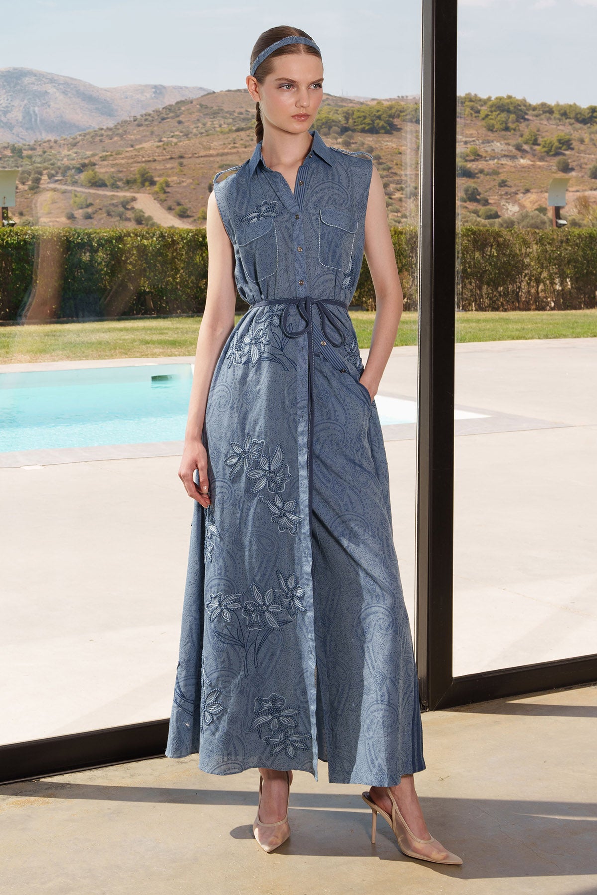 Blue Paisley Printed Co-ord Set