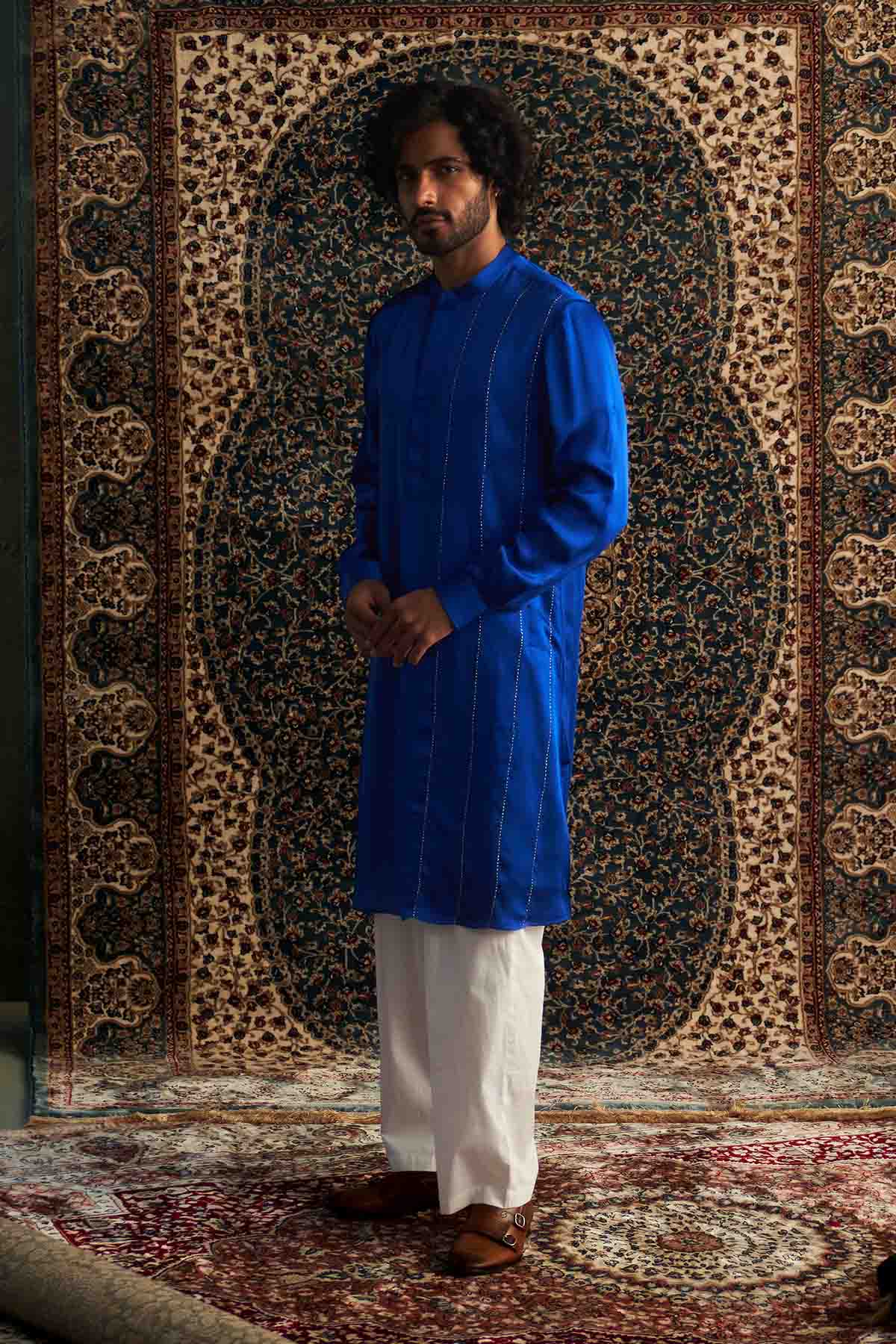 Blue Pathani Kurta & Pyjamas