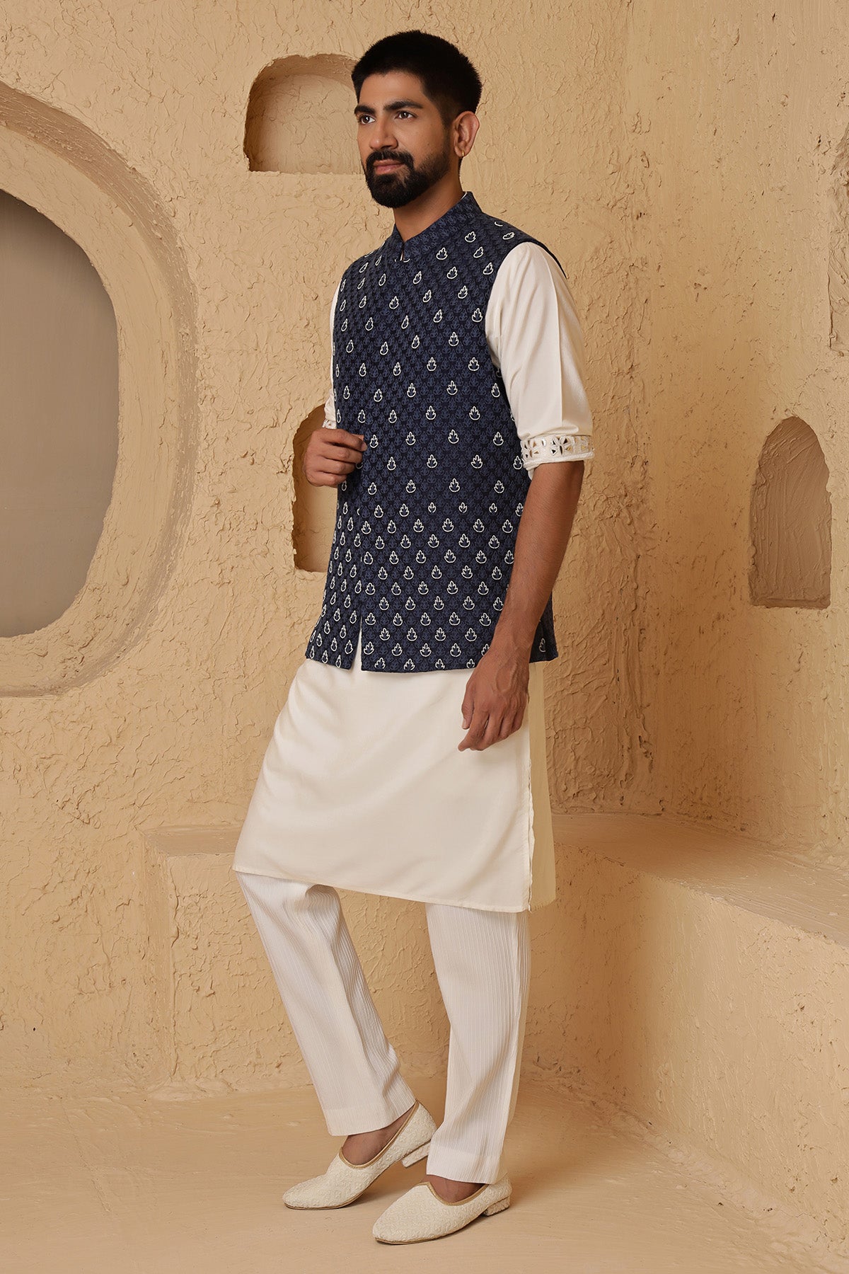 Blue Pearl Work Kurta & Pants