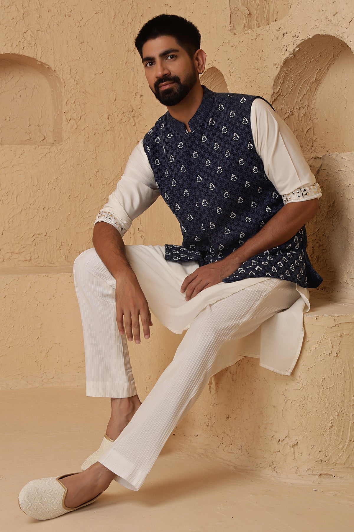 Blue Pearl Work Kurta & Pants
