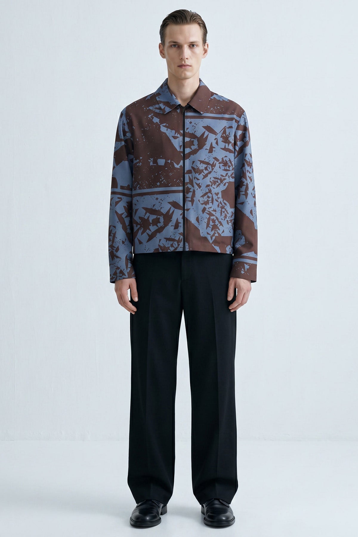 Buy Blue Polished Detailing Jacket for men by Tezhhomayaa online available at scrollnshops