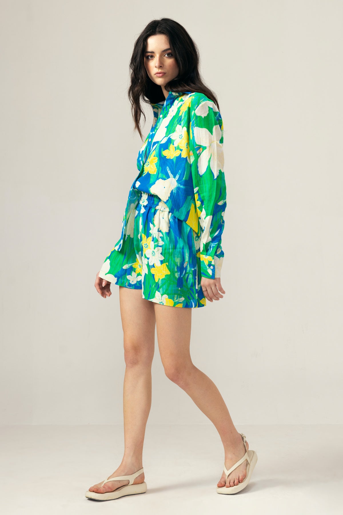 Blue Printed Cotton Co-ord Set