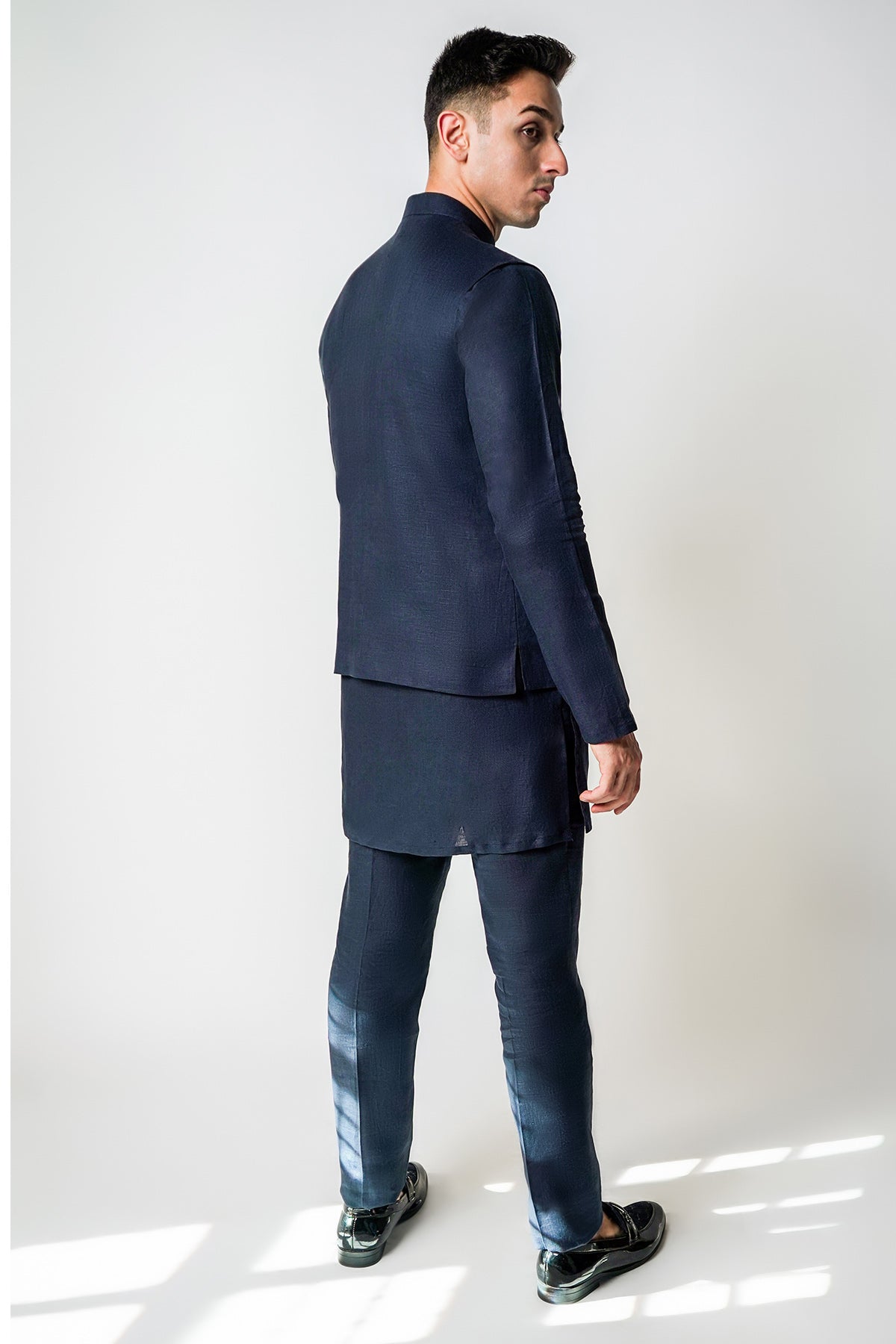 Blue Raffia & Kasab Bundi Set