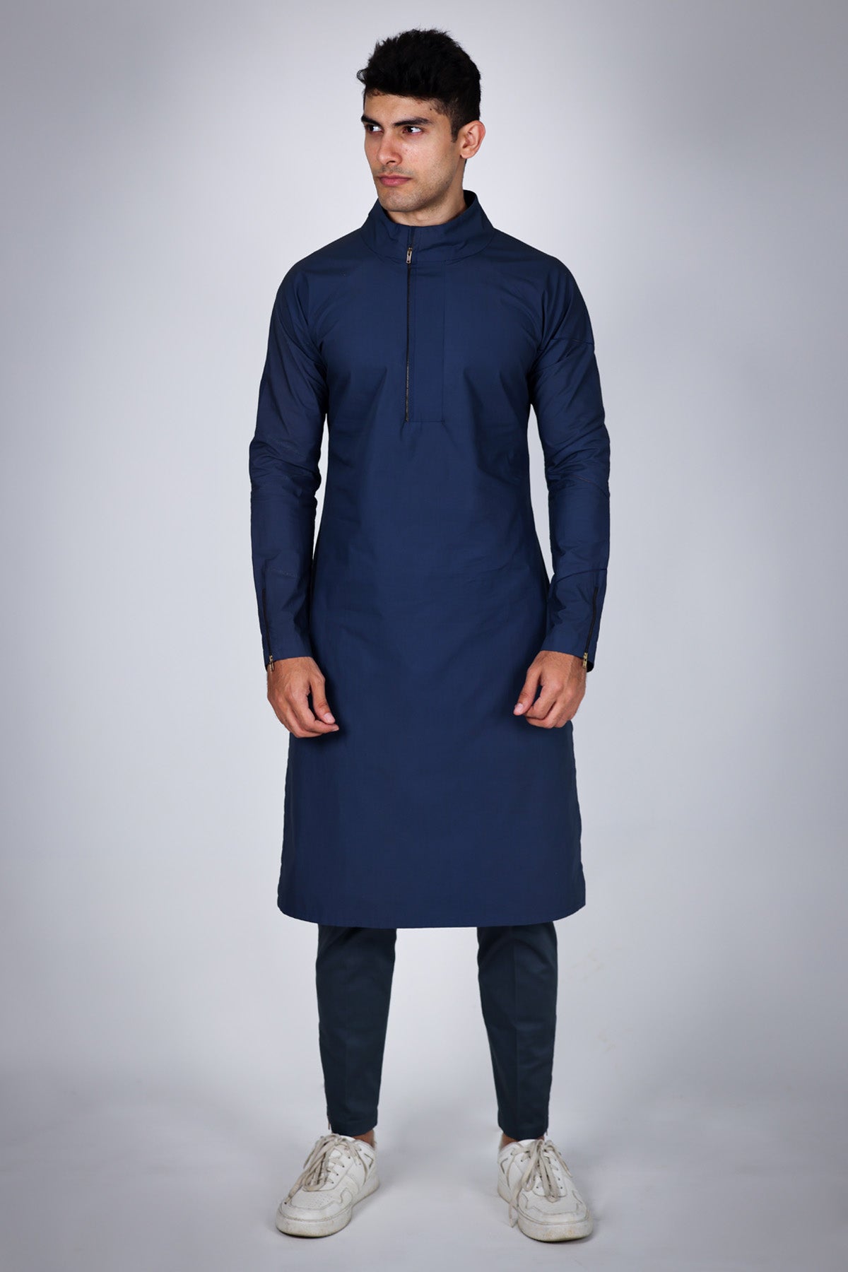 Arya Giri Blue Round Neck Kurta & Pants for men online at ScrollnShops