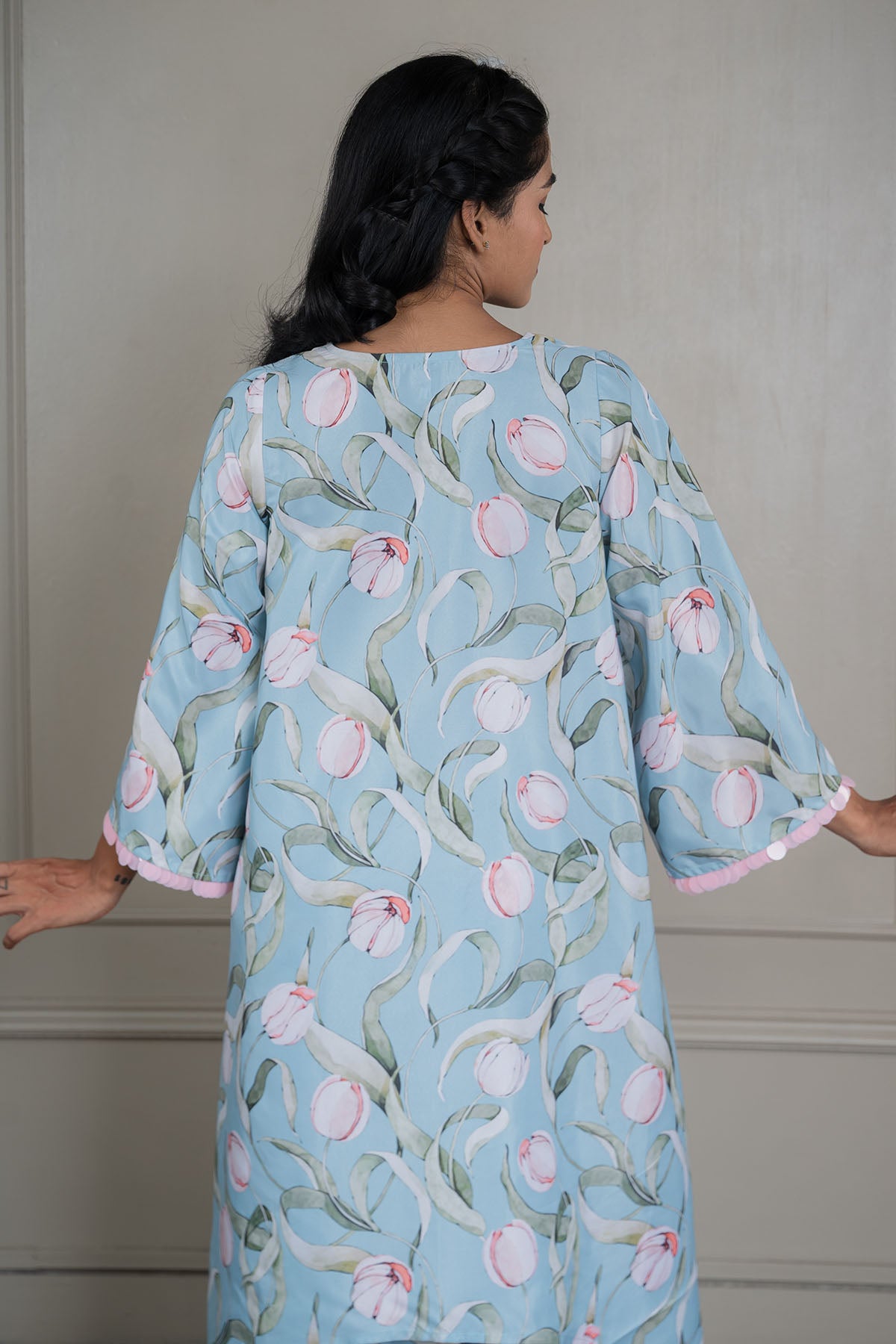 Blue Sequins Work Co-ord Set