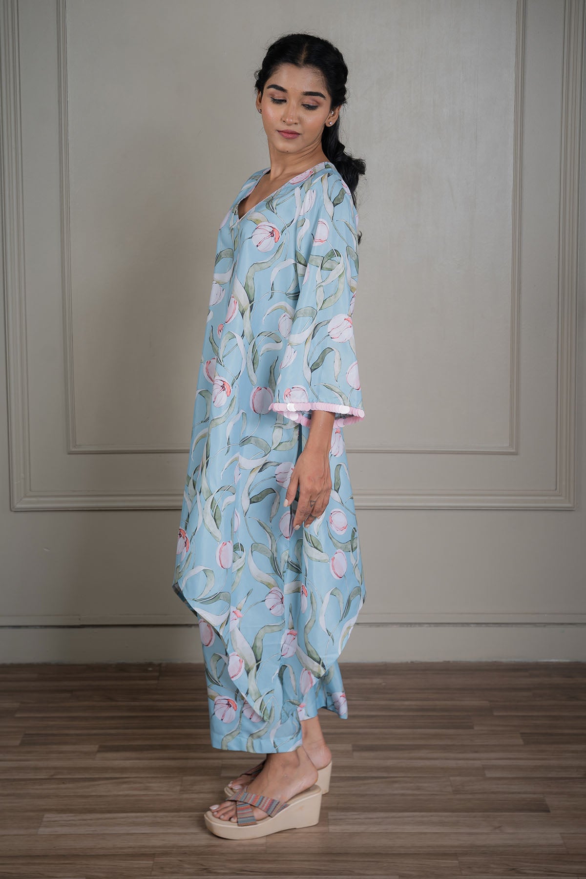 Blue Sequins Work Co-ord Set