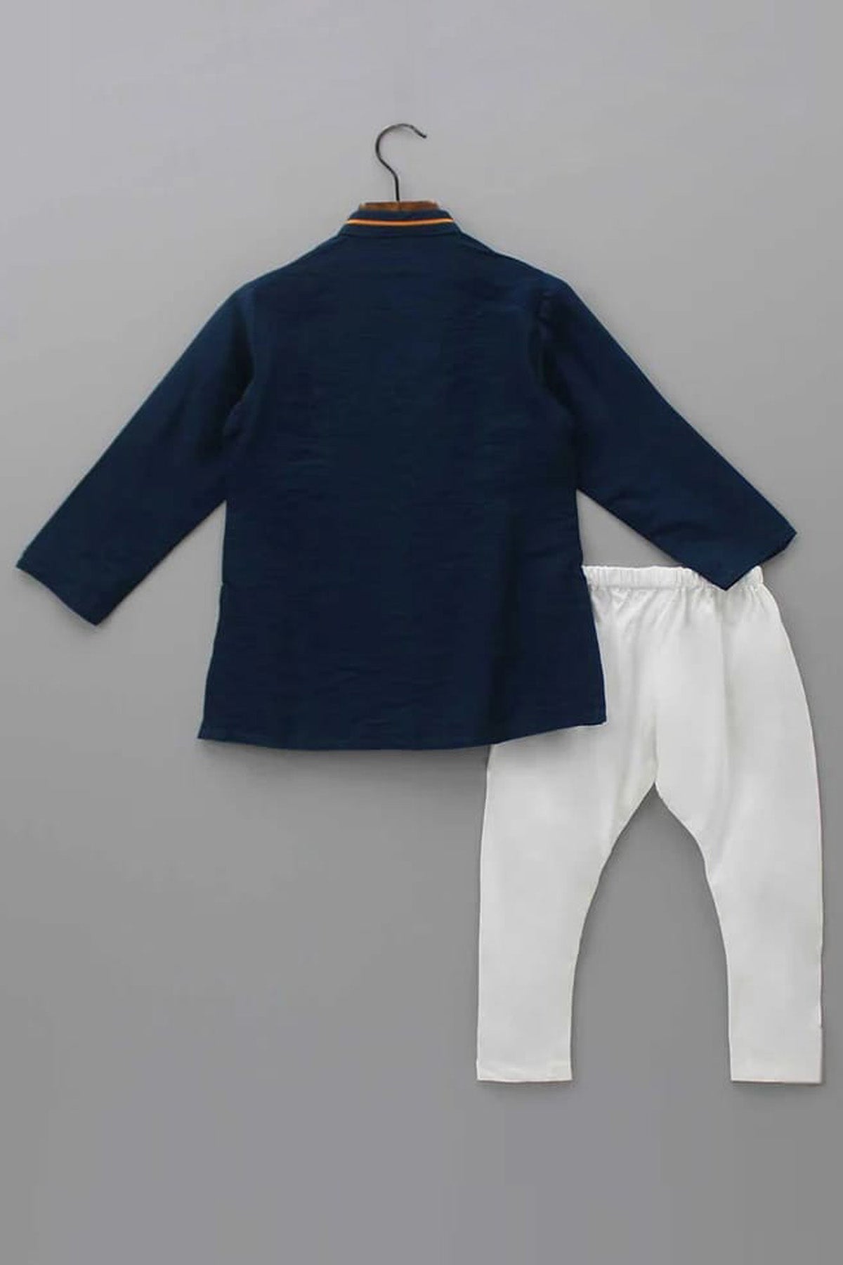 Blue Silk Blend Kurta & Churidar