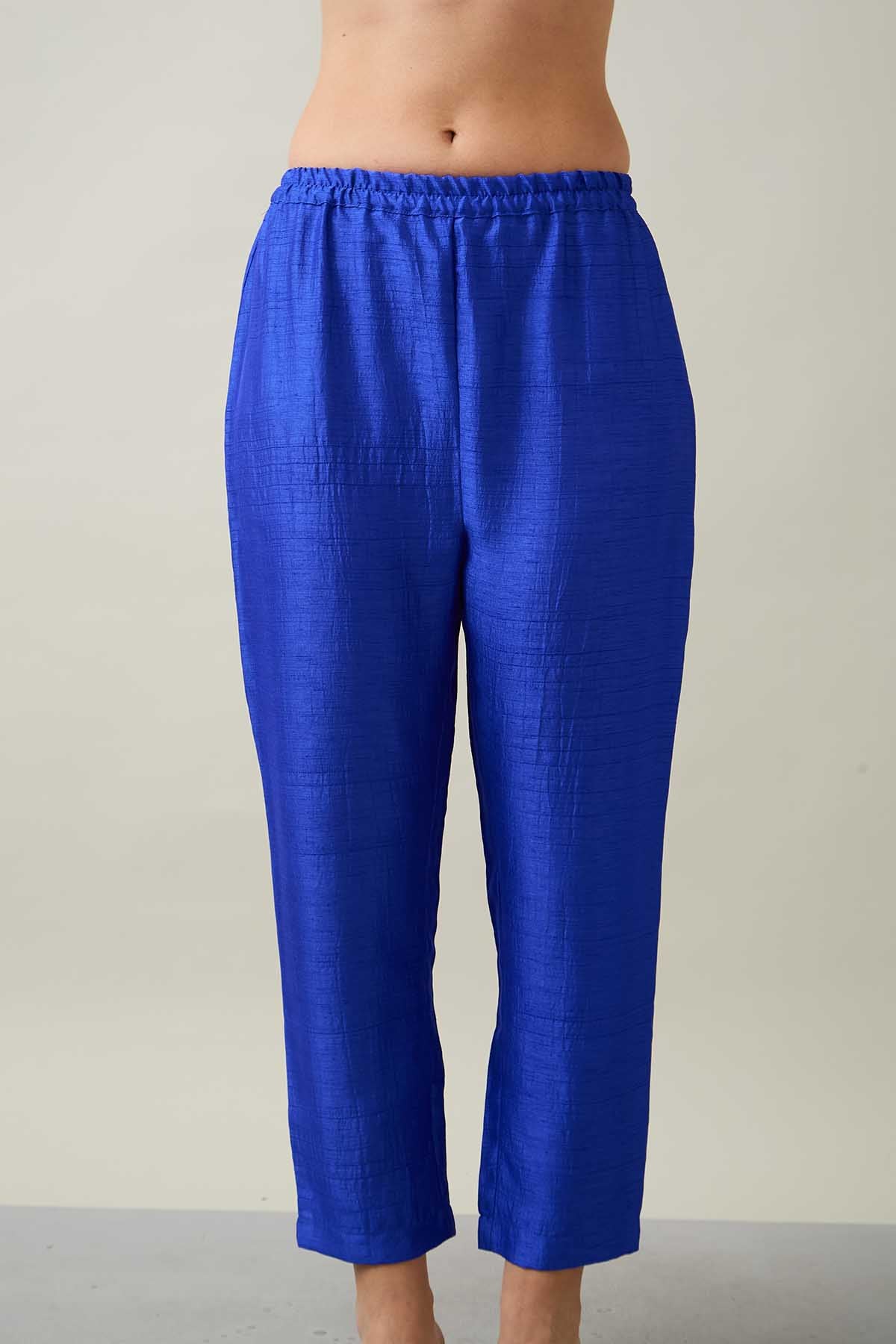 Blue Silk Straight Kurta Set