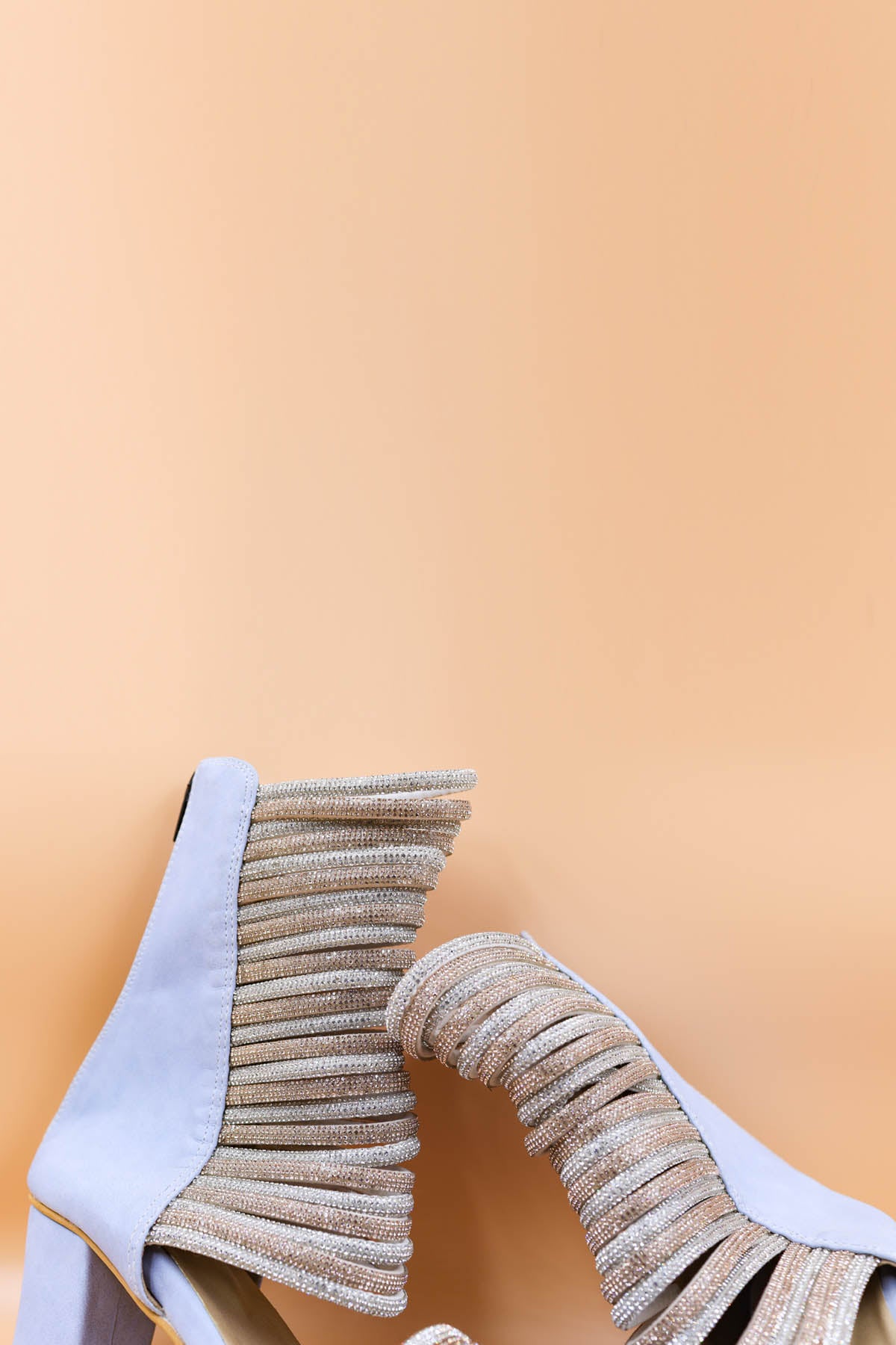 Blue Stripe Foil Work Wedges