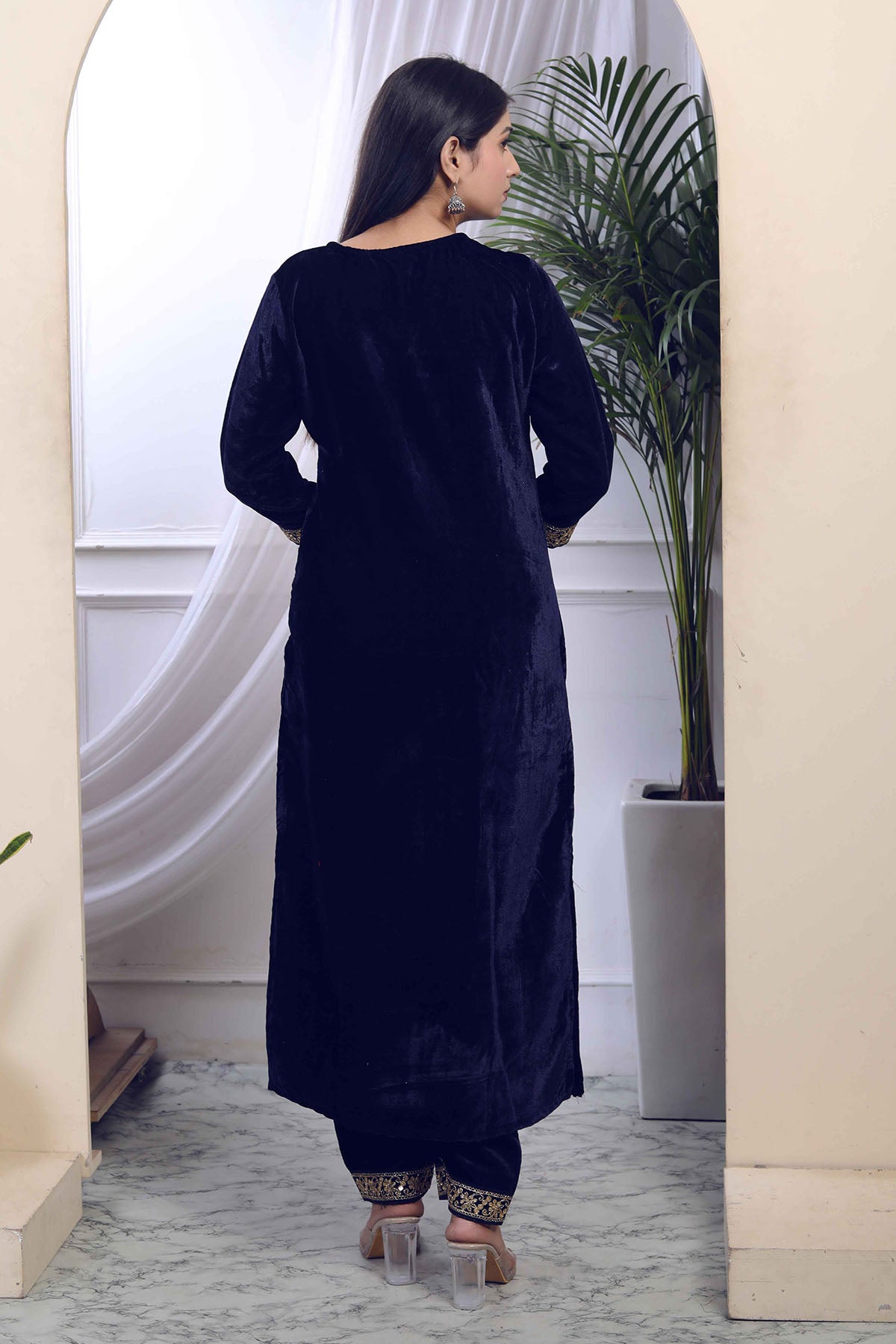 Blue Velvet Kurta & Palazzo