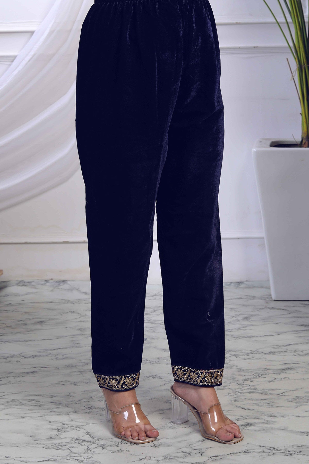 Blue Velvet Kurta & Palazzo