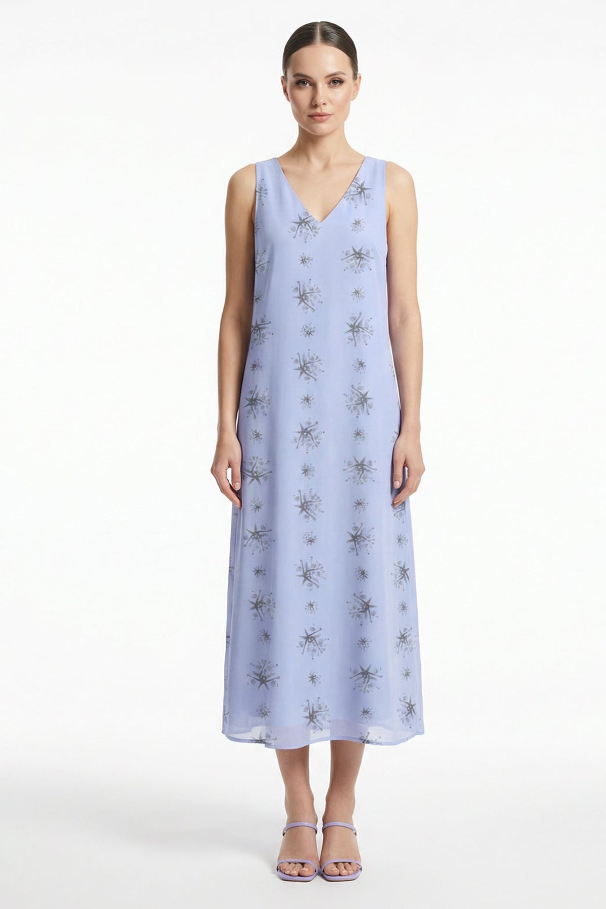 Buy Blue Viscose Fluid Midi Dress for women by Tezhhomayaa online available at scrollnshops