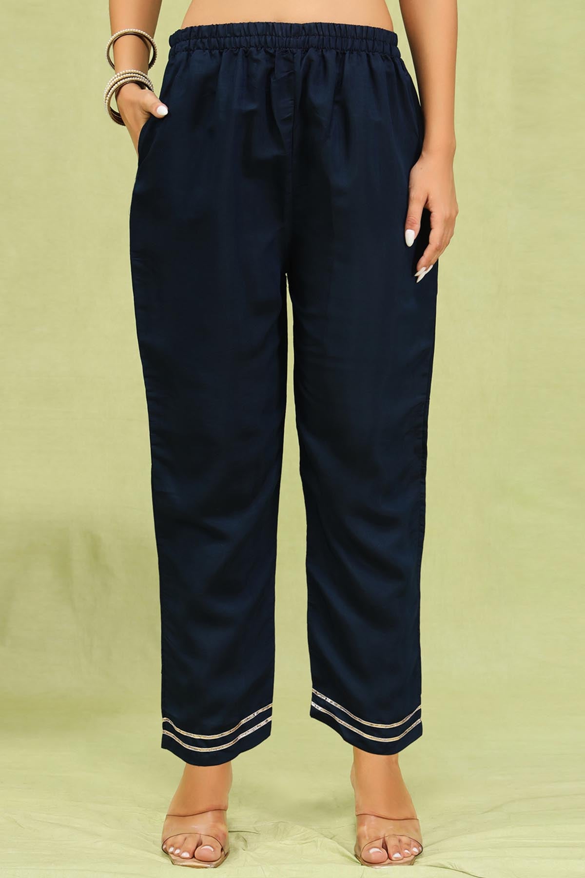 Blue Viscose Roman Kurta Set