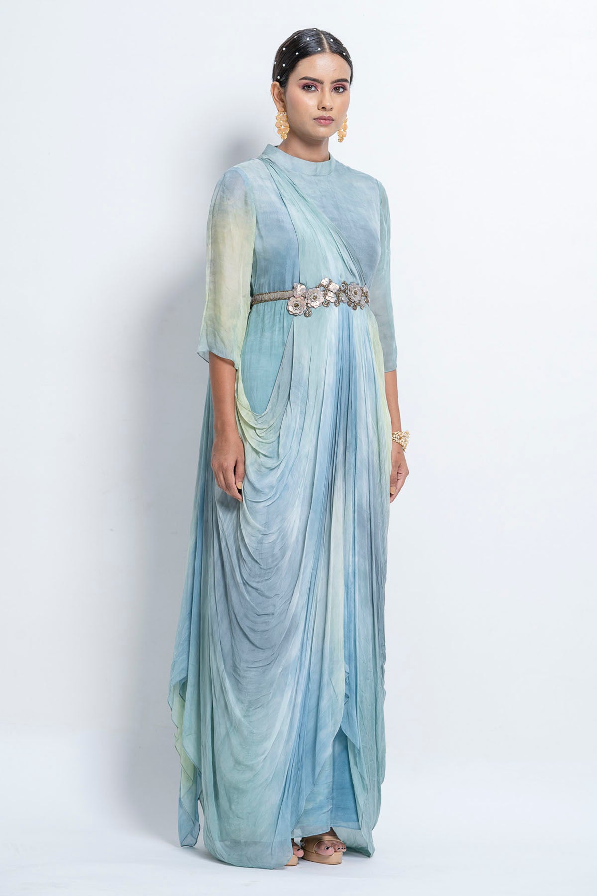 Blue & White Ombre Gown