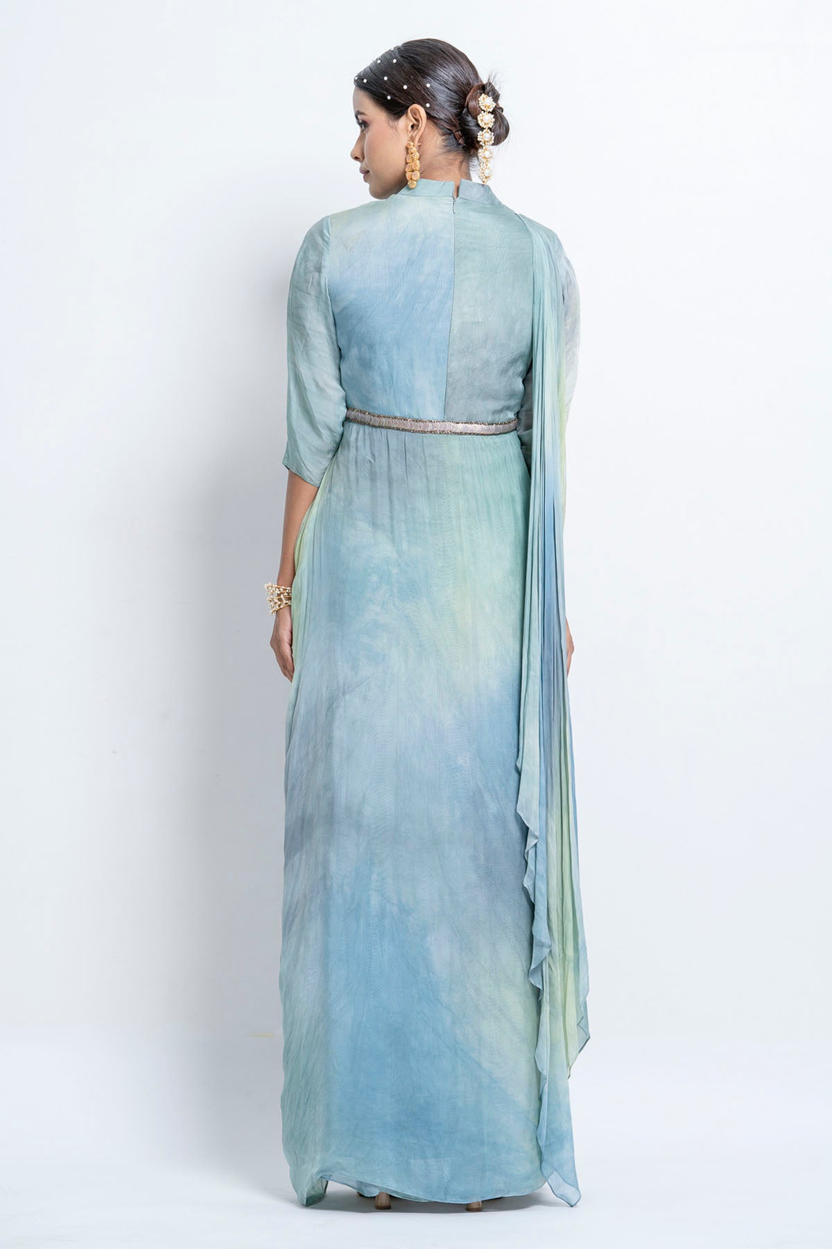 Blue & White Ombre Gown