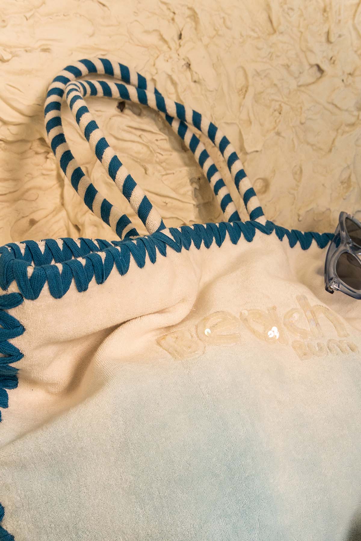 Blue & White Cotton Mini Bag