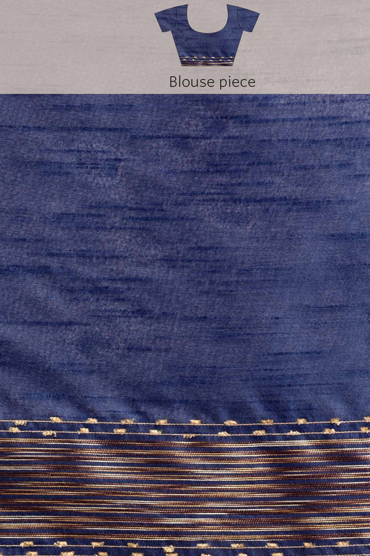 Blue Woven Butti Work Saree