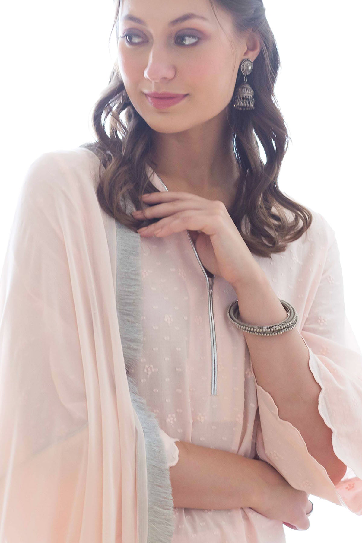 Blush Pink Pure Cotton Kurta Set