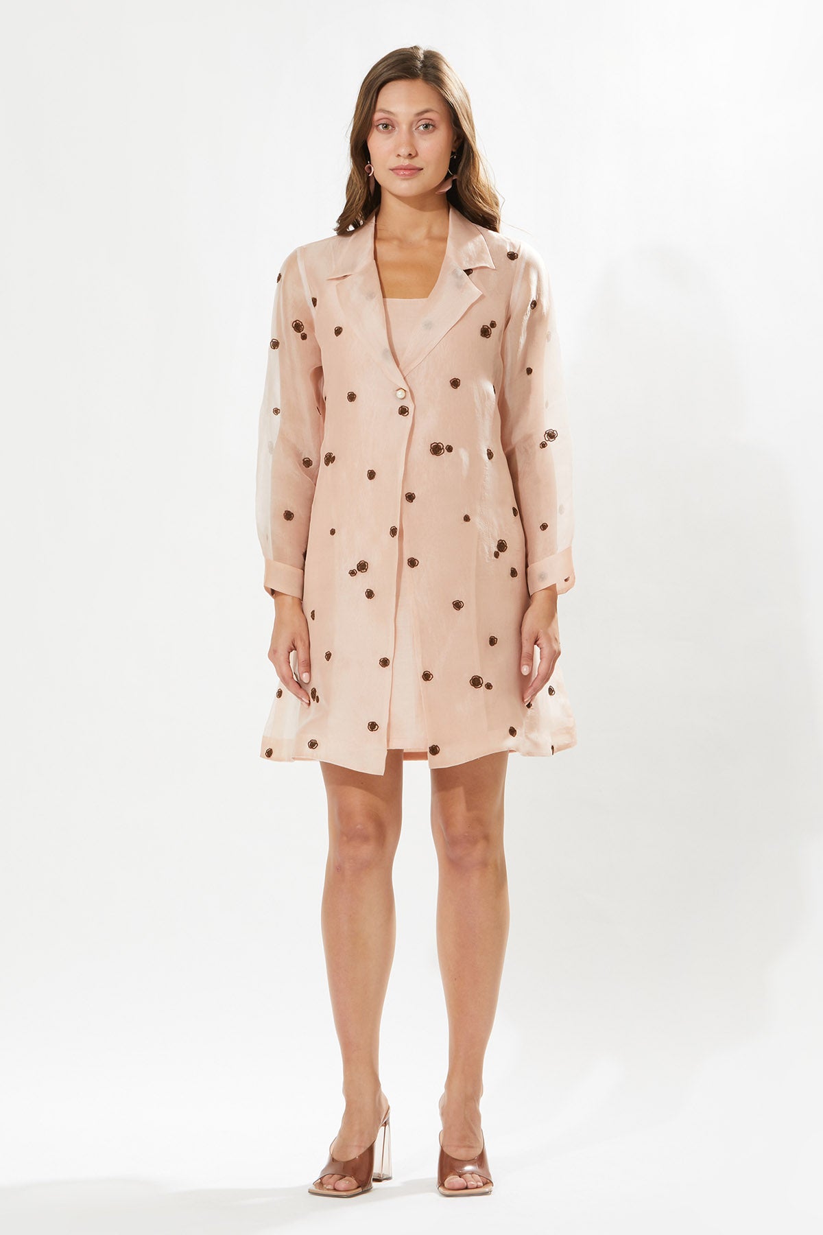 Blush Pink Silk Organza Dress