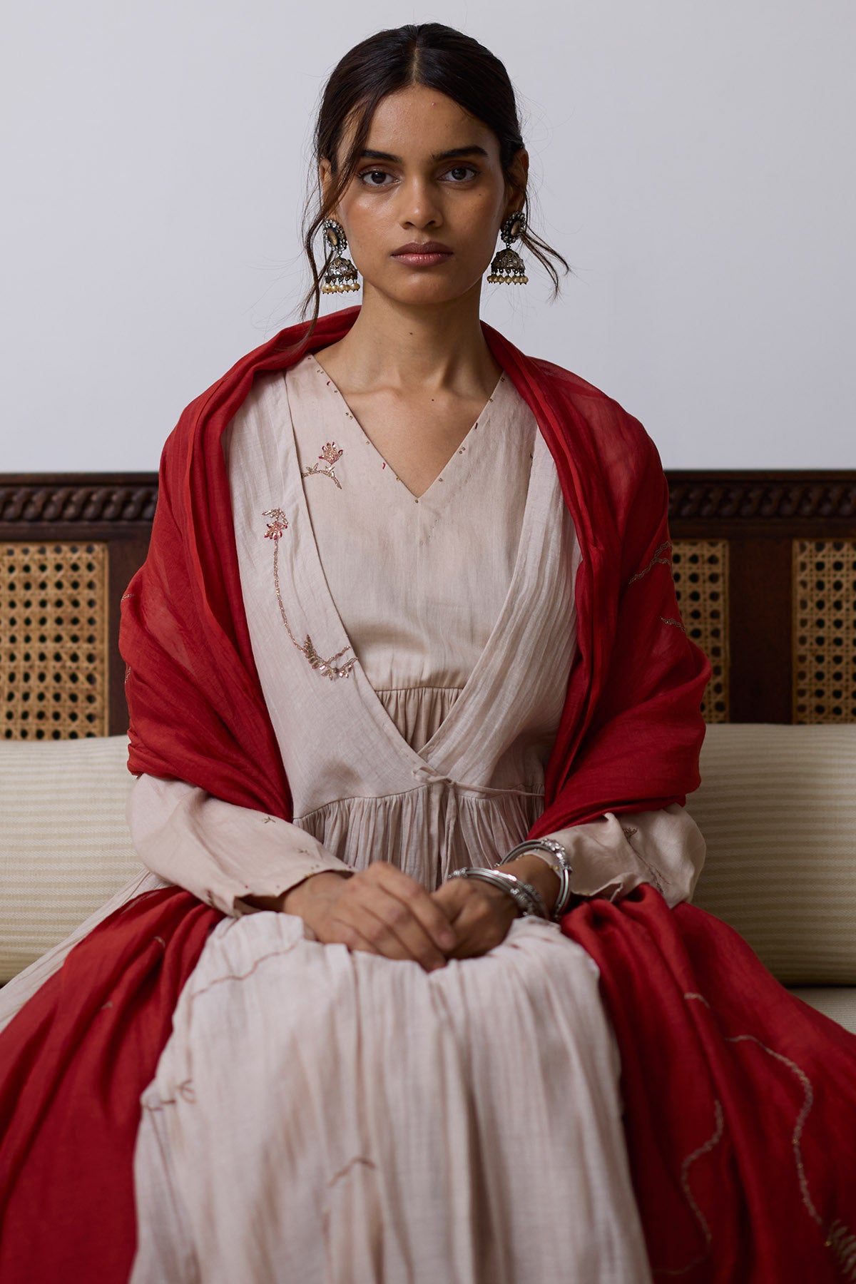 Blush Dori & Dabka Angrakha Set